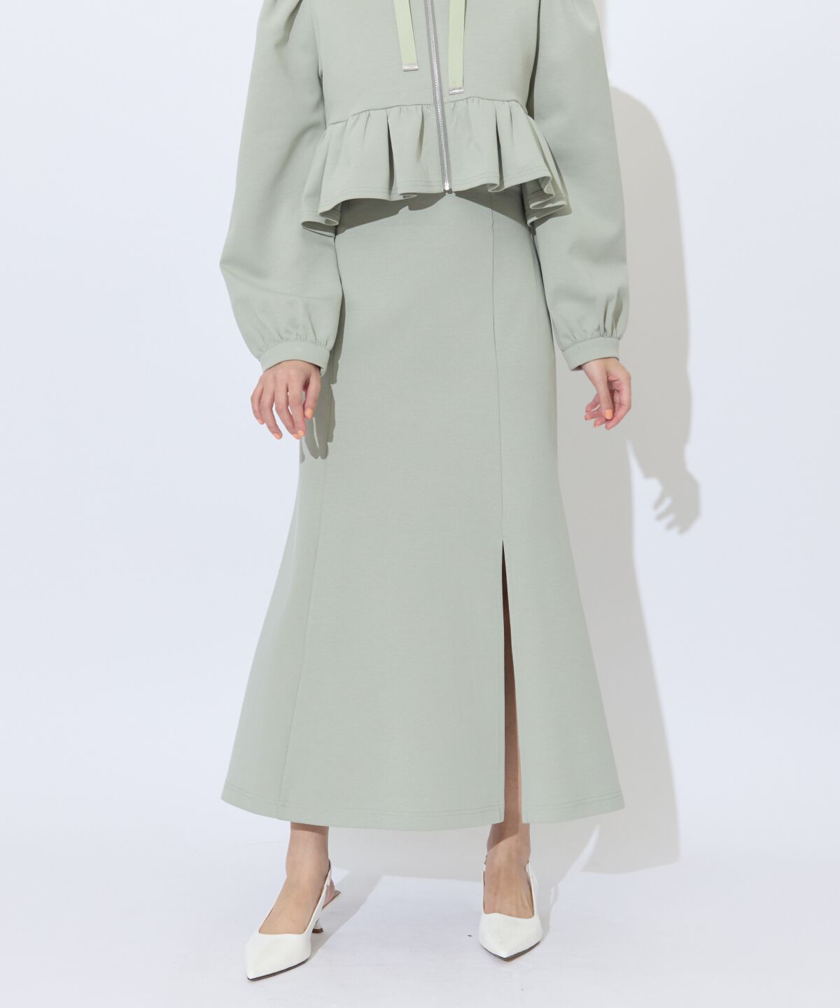 アンドクチュール「ペプラムパーカーセットアップ」|ワンピース|