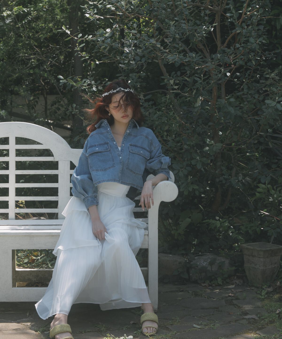 アンドクチュール「ライトデニムシャツジャケット」|デニムジャケット|