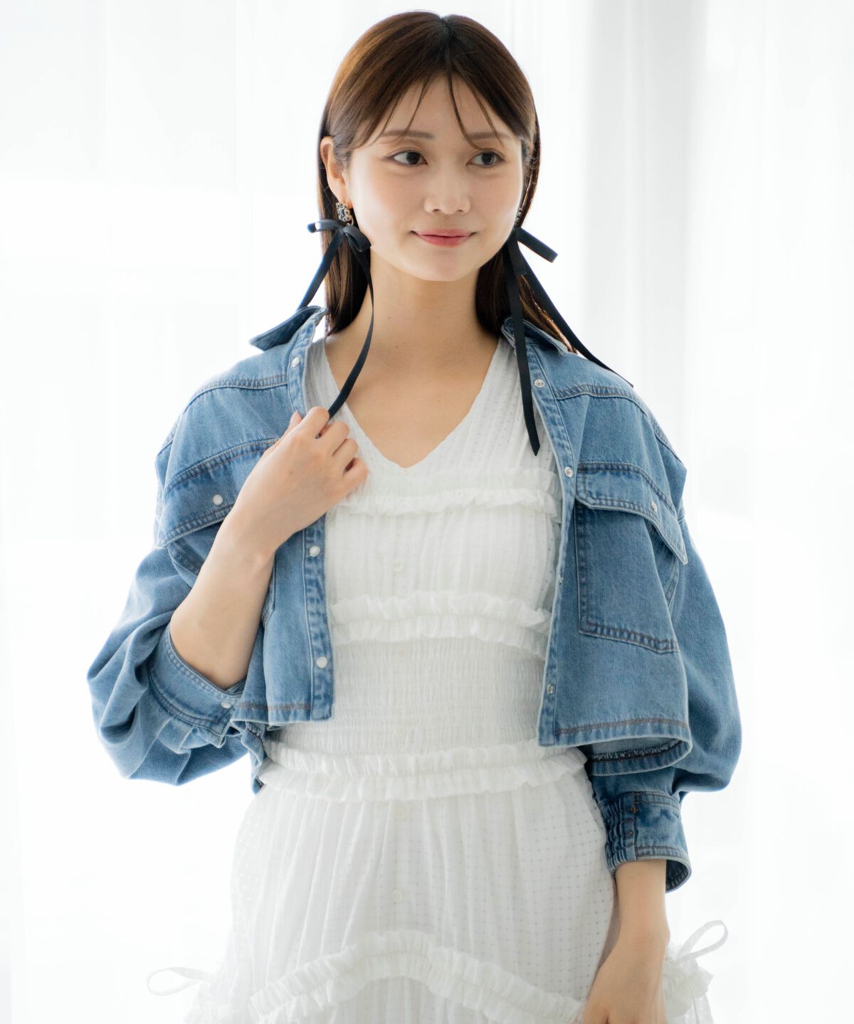 アンドクチュール「ライトデニムシャツジャケット」|デニムジャケット|