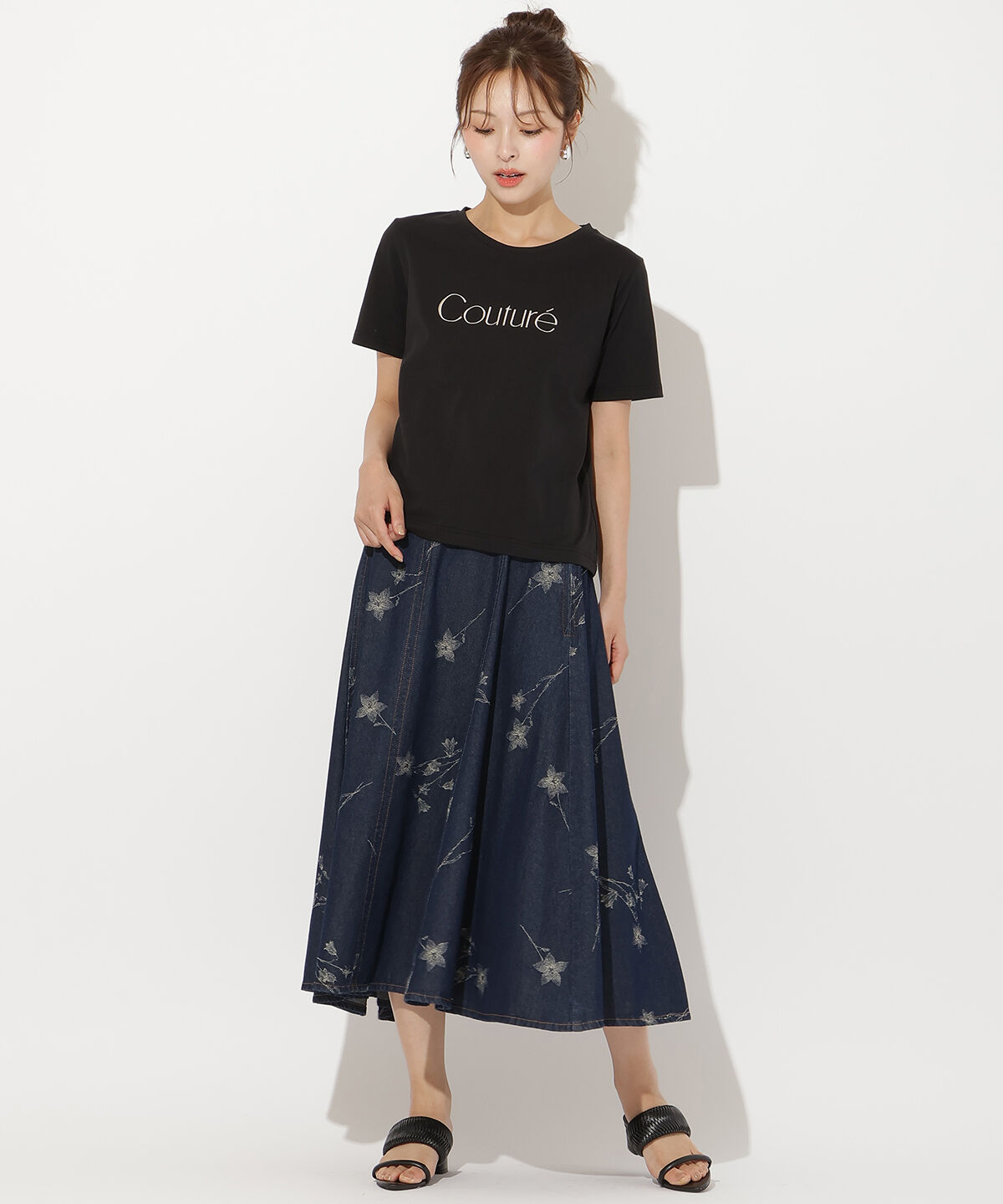 アンドクチュール「COUTURE 刺繍Tシャツ」|Tシャツ・カットソー|