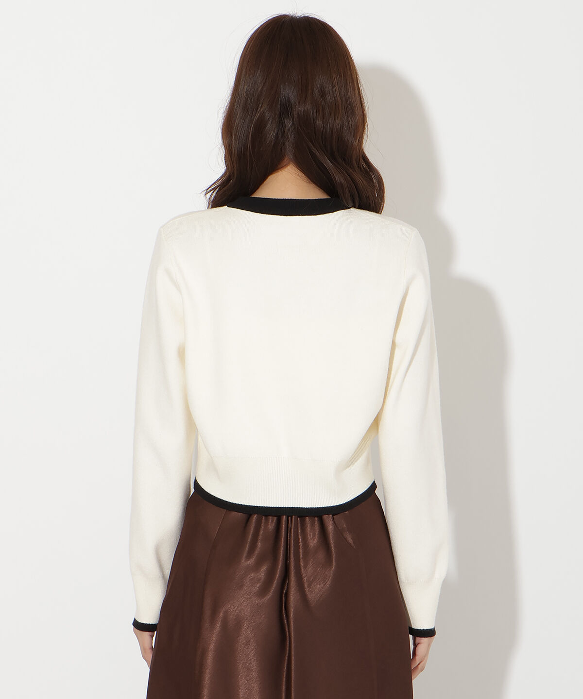 アンドクチュール「配色カーディガン」|カーディガン|