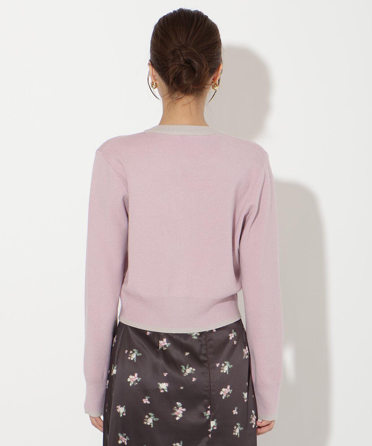 アンドクチュール「配色カーディガン」|カーディガン|