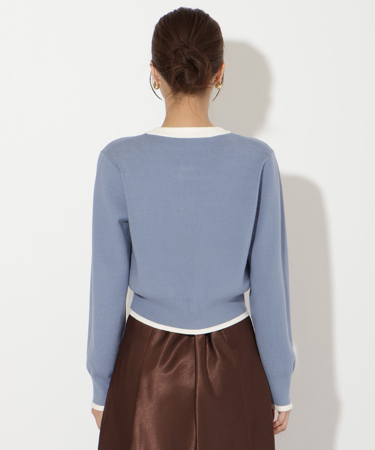 アンドクチュール「配色カーディガン」|カーディガン|