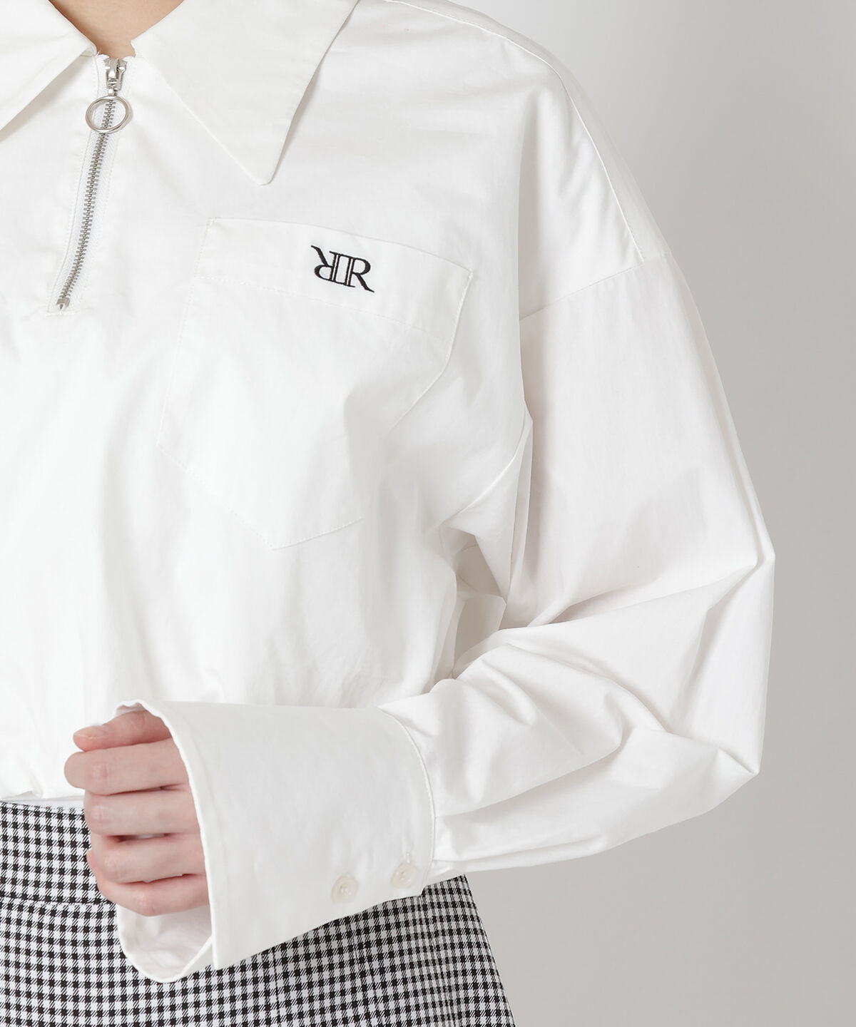 REDYAZEL「ジップ刺繍シャツ」|シャツ・ブラウス|