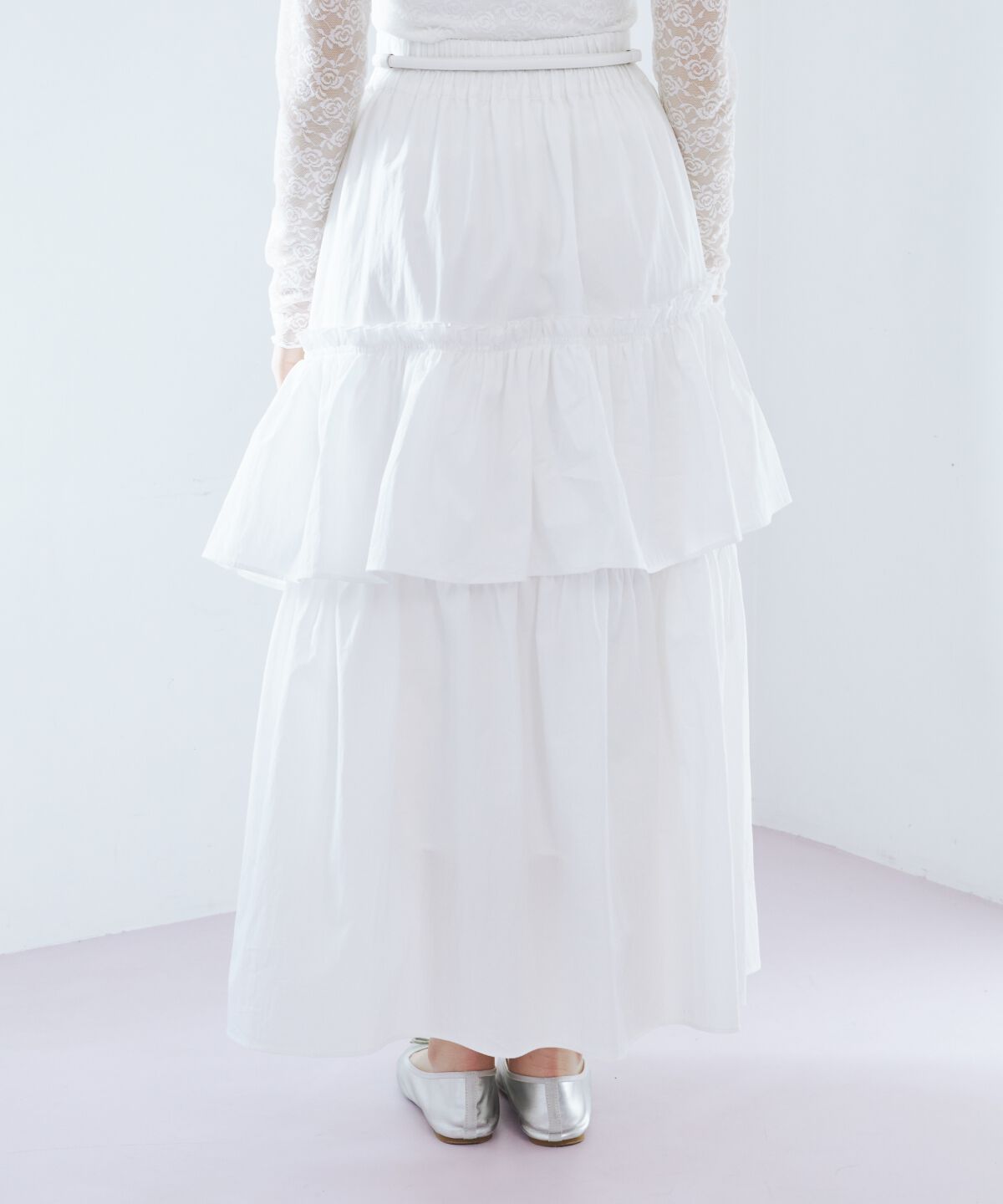 REDYAZEL「アシメティアードボリュームスカート」|フレア|