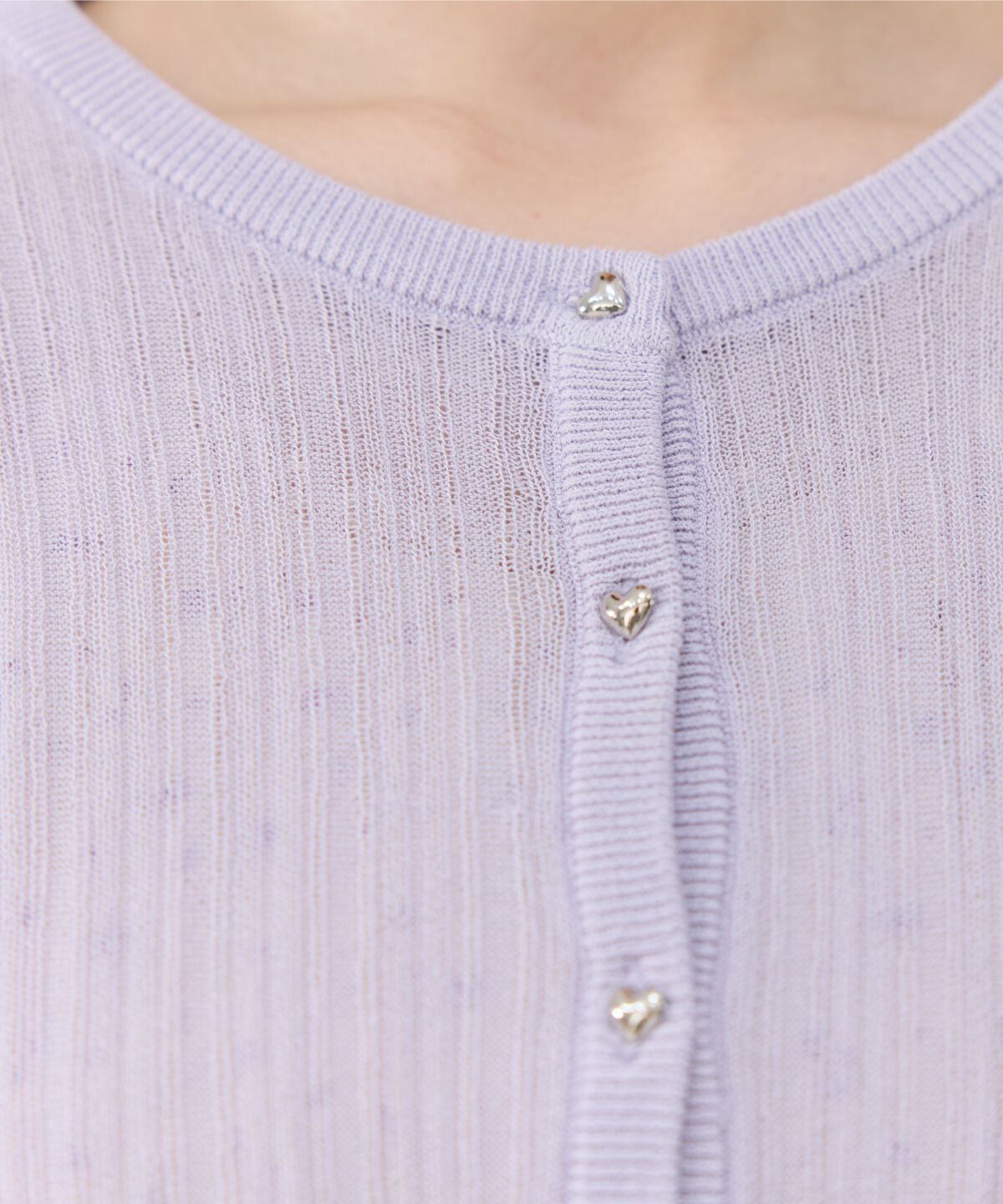 REDYAZEL「ハートボタンシアーカーディガン」|カーディガン|