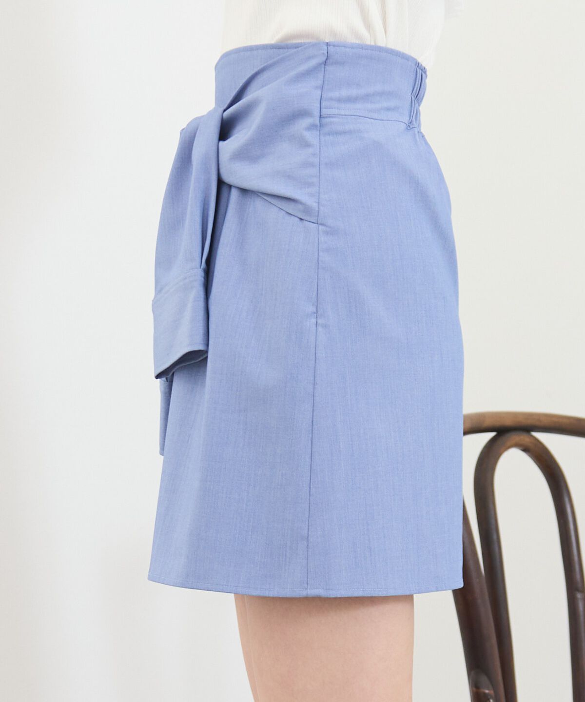 REDYAZEL「シャツライクラップミニスカート」|台形|