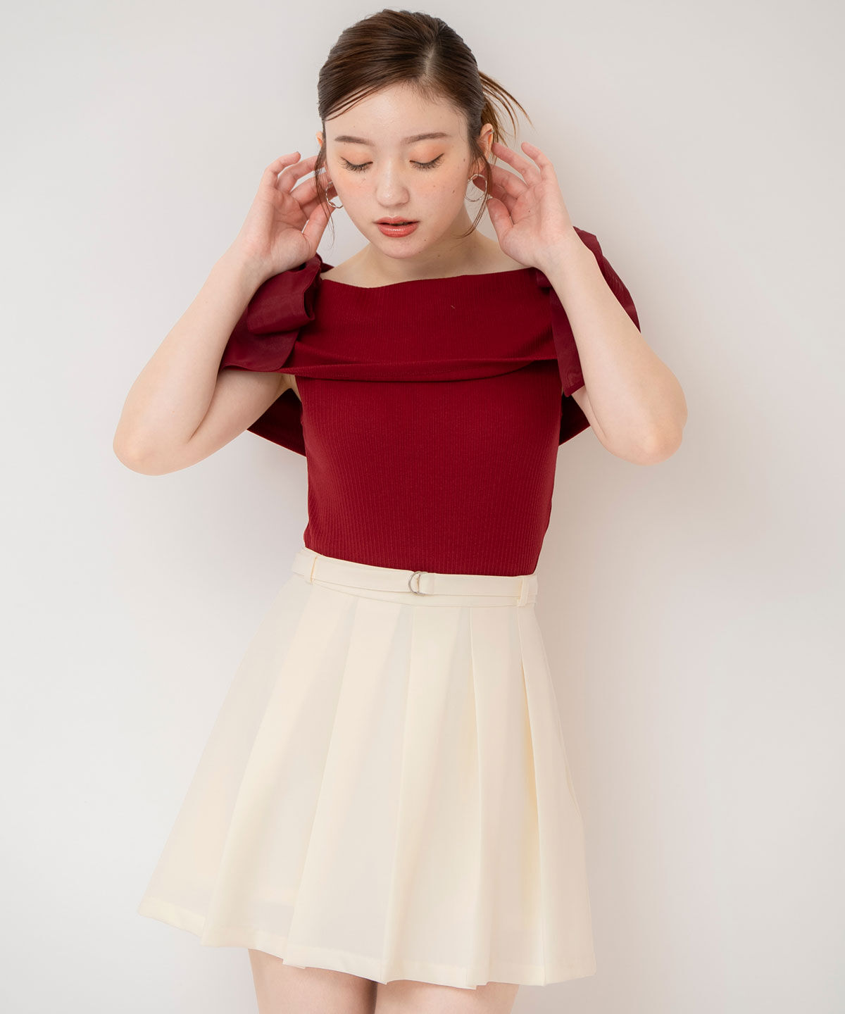 REDYAZEL「プリーツスカートルックショートパンツ」|キュロット|