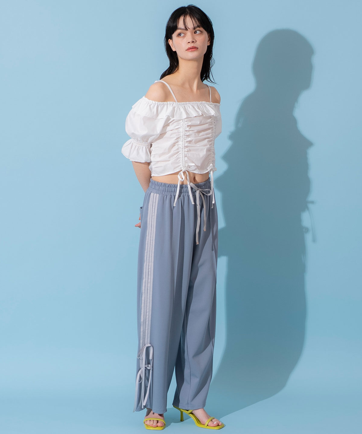 REDYAZEL「ダブルリボンラインイージーパンツ」|その他|