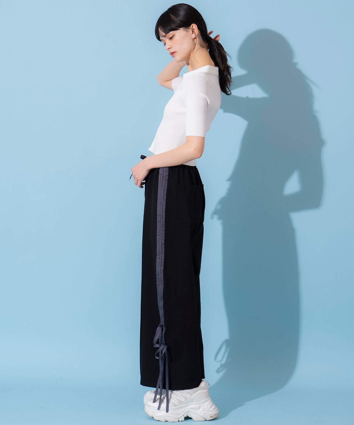 REDYAZEL「ダブルリボンラインイージーパンツ」|その他|