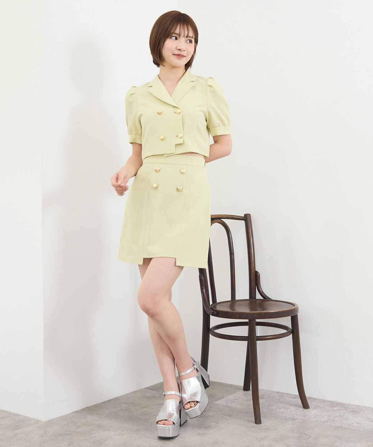 REDYAZEL「レイヤードダブルショートジャケット」|テーラードジャケット|