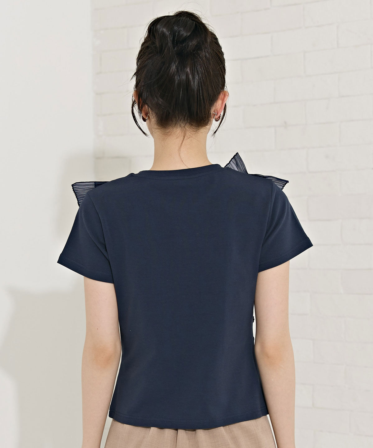 REDYAZEL「ラッフルプリーツTシャツ」|Tシャツ・カットソー|