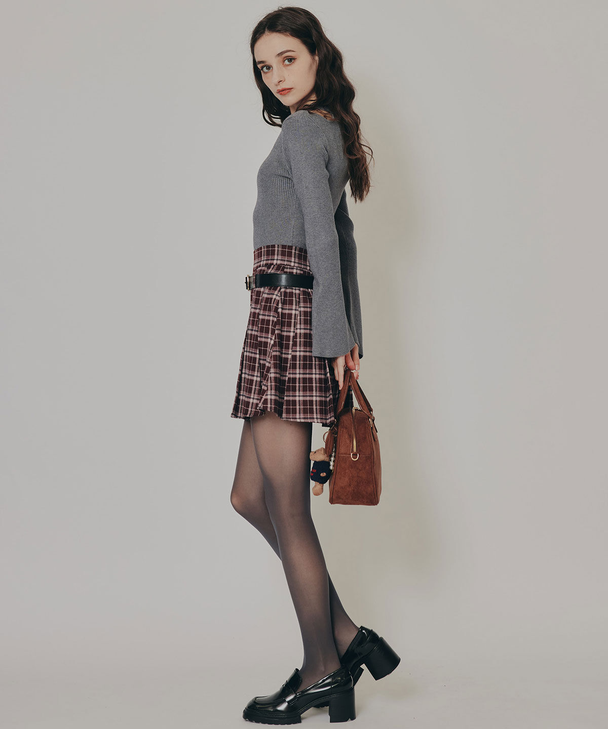 REDYAZEL「カットアウトリブニットトップス」|ニット・セーター|