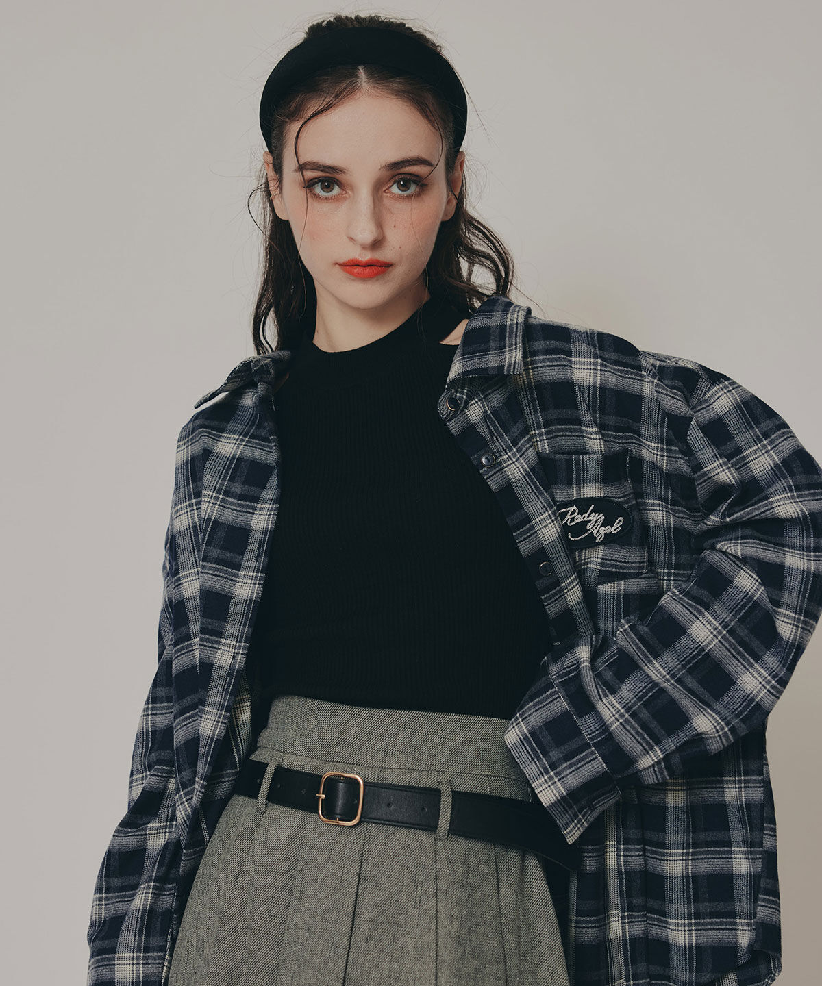 REDYAZEL「カットアウトリブニットトップス」|ニット・セーター|