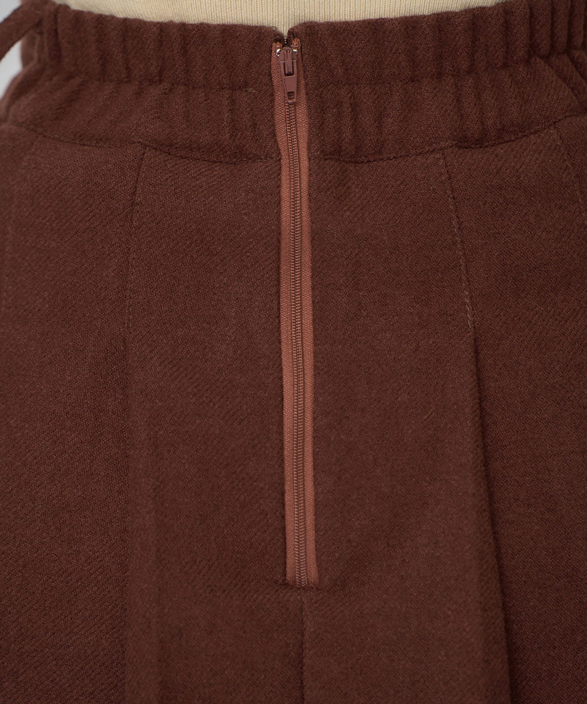 REDYAZEL「ファーチャームウールライクプリーツミニスカート」|フレア|