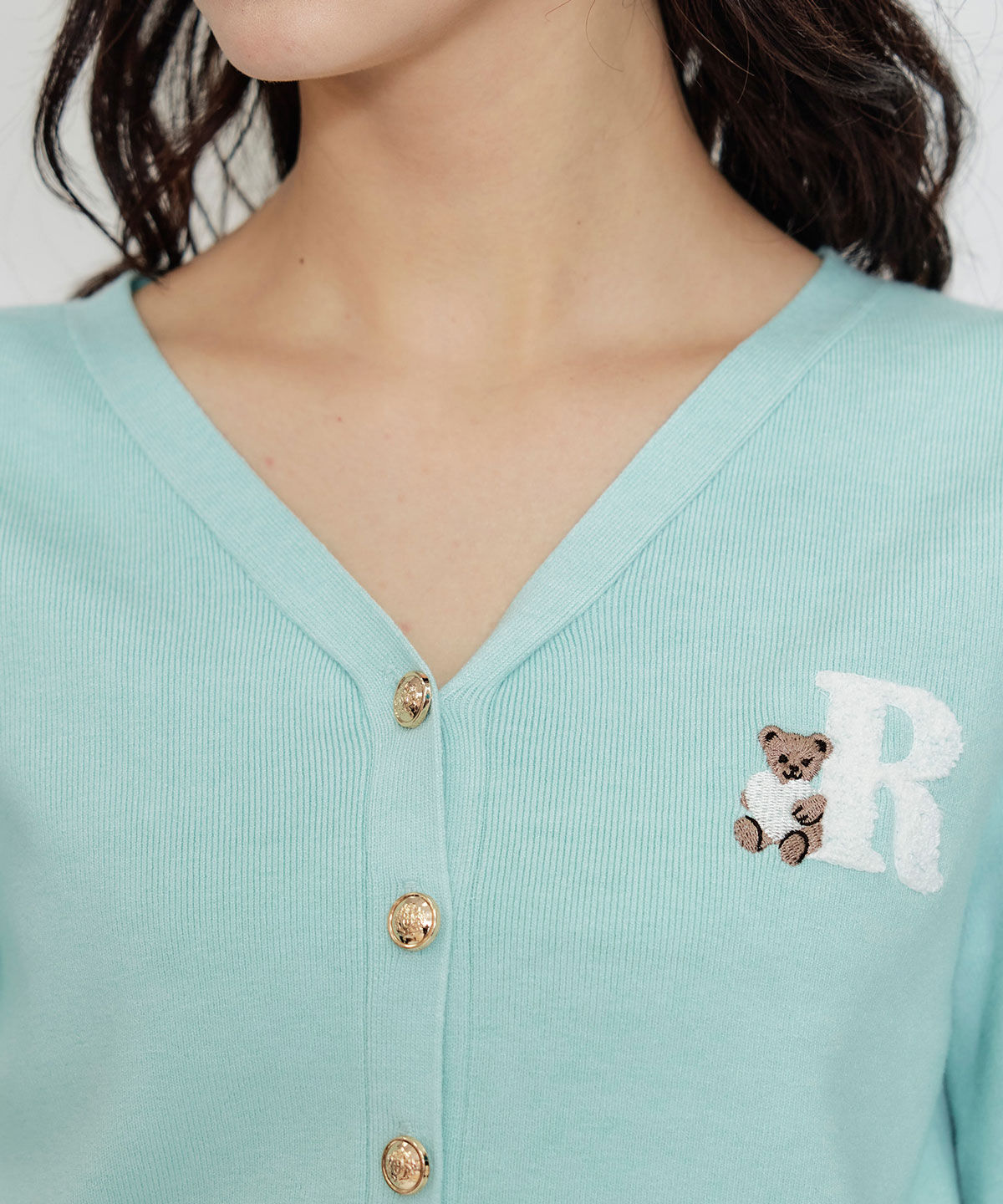 REDYAZEL「AzelyハートVネックカーディガン」|カーディガン|