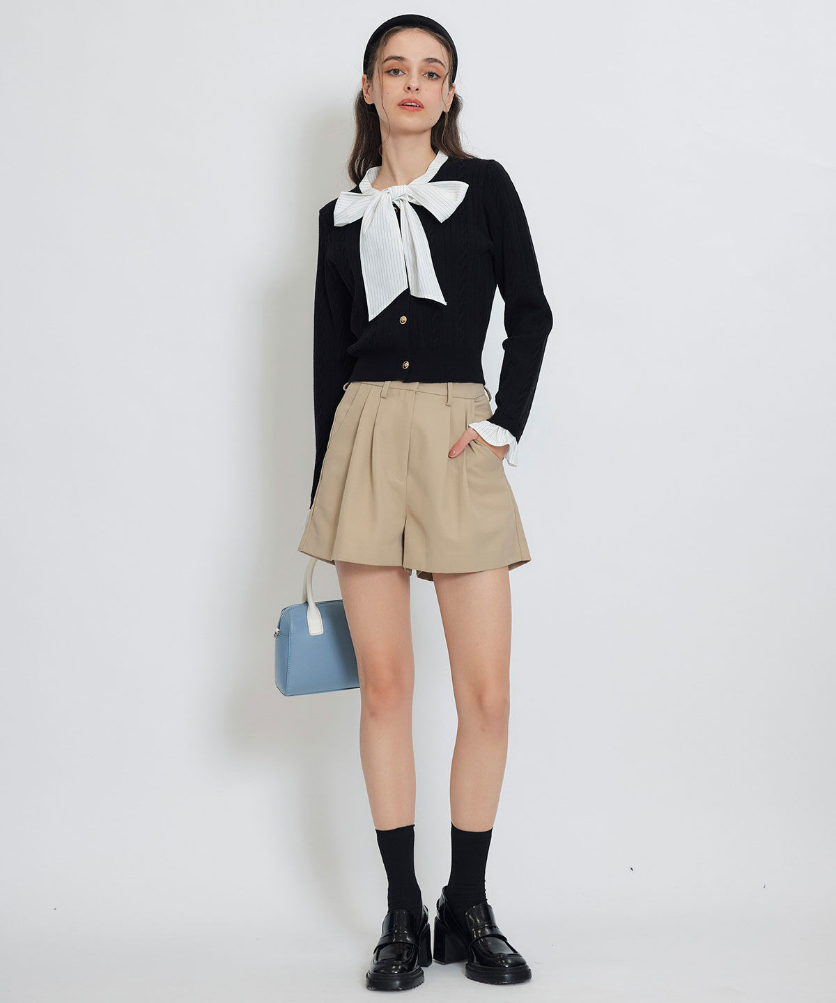 REDYAZEL「ベーシックタックショートパンツ」|キュロット|