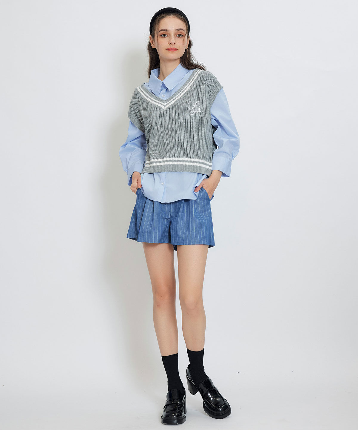 REDYAZEL「ベーシックタックショートパンツ」|キュロット|