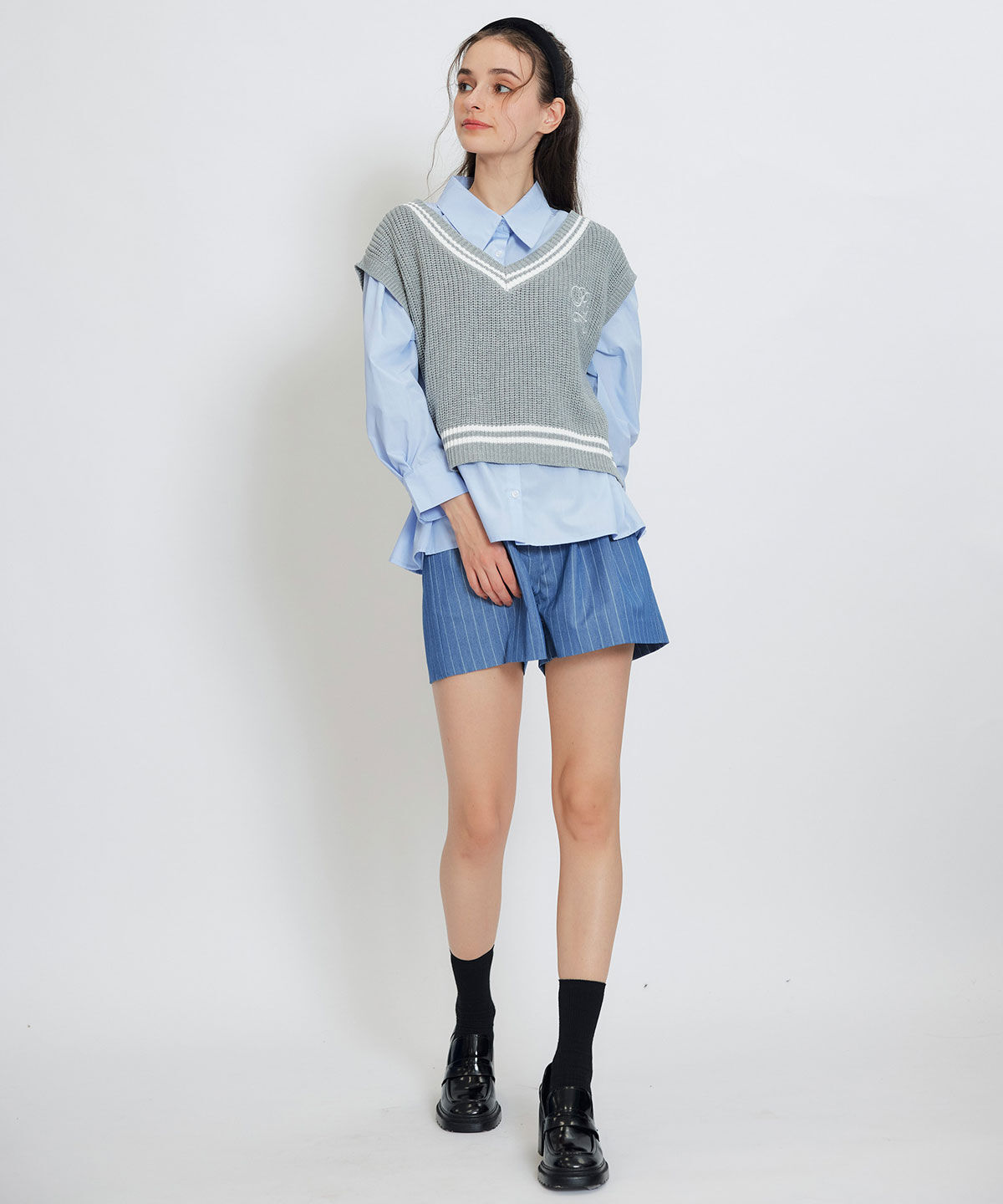 REDYAZEL「ベーシックタックショートパンツ」|キュロット|