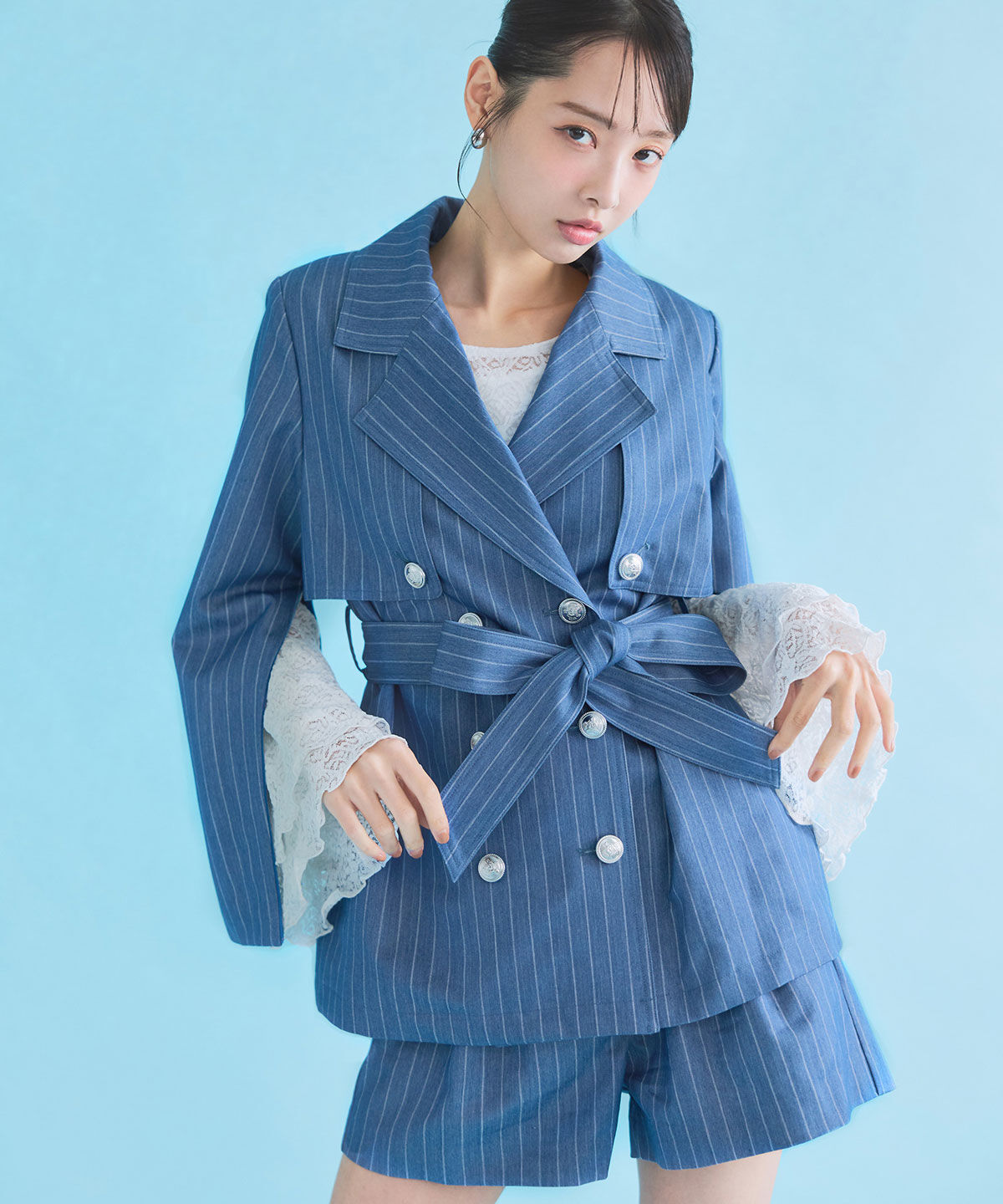 REDYAZEL「ベーシックタックショートパンツ」|キュロット|