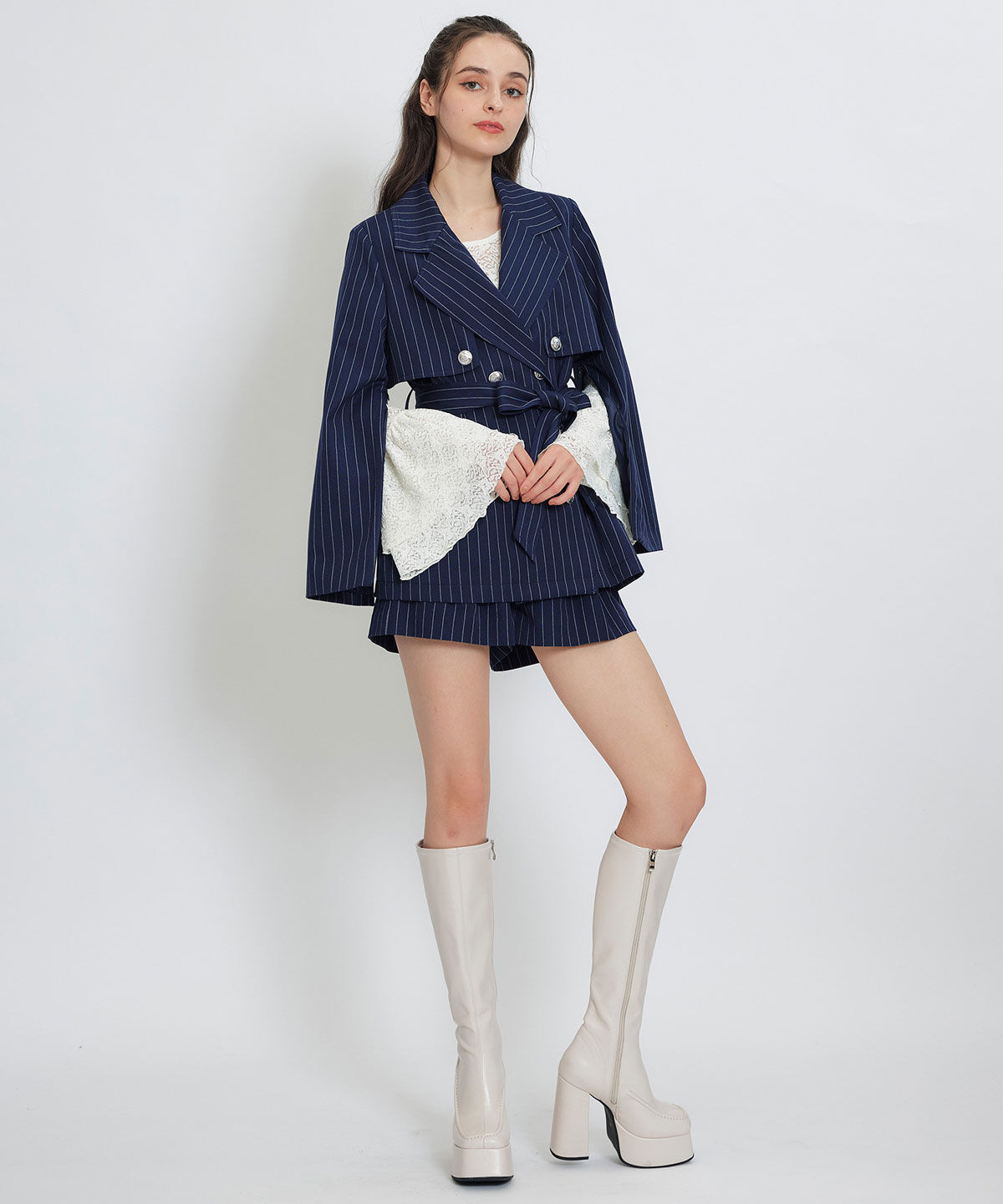 REDYAZEL「ベーシックタックショートパンツ」|キュロット|