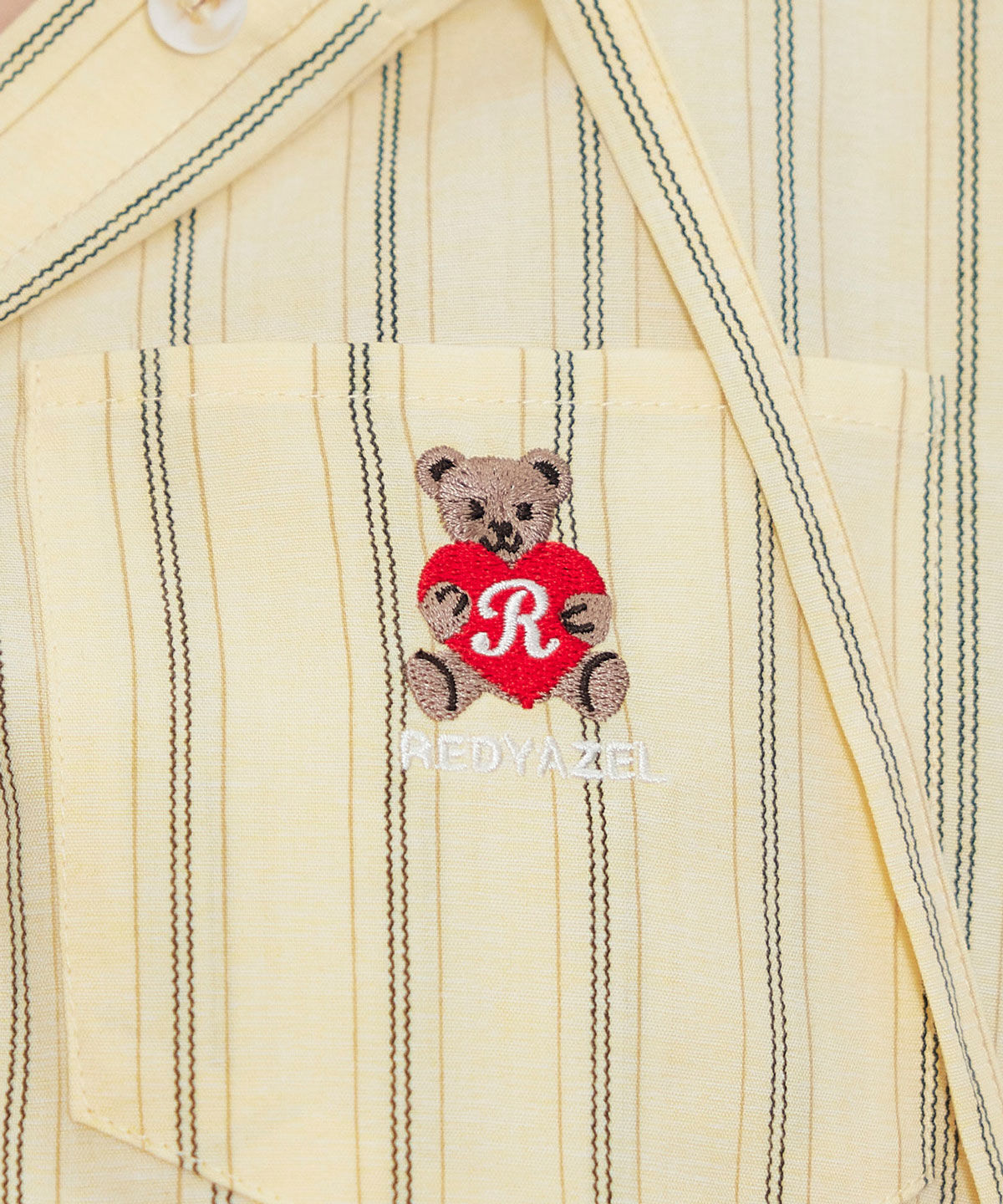 REDYAZEL「Azelyハートストライプフードシャツブラウス」|シャツ・ブラウス|