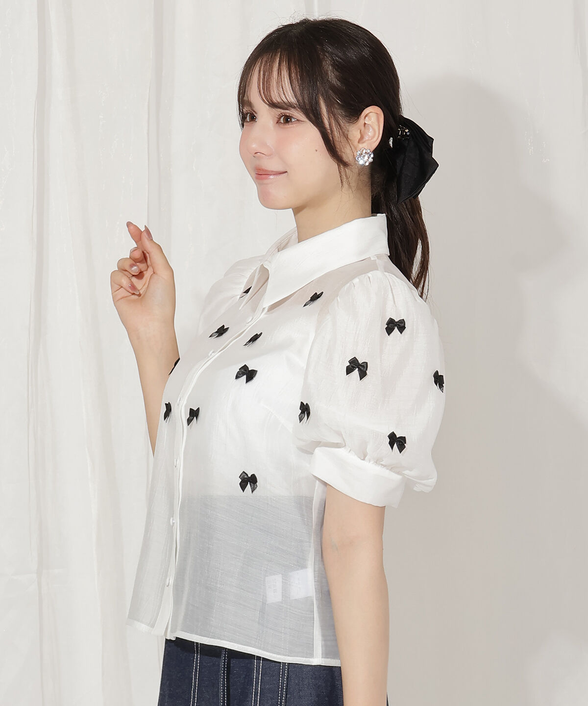 WILLSELECTION「リボンシアーブラウス」|シャツ・ブラウス|