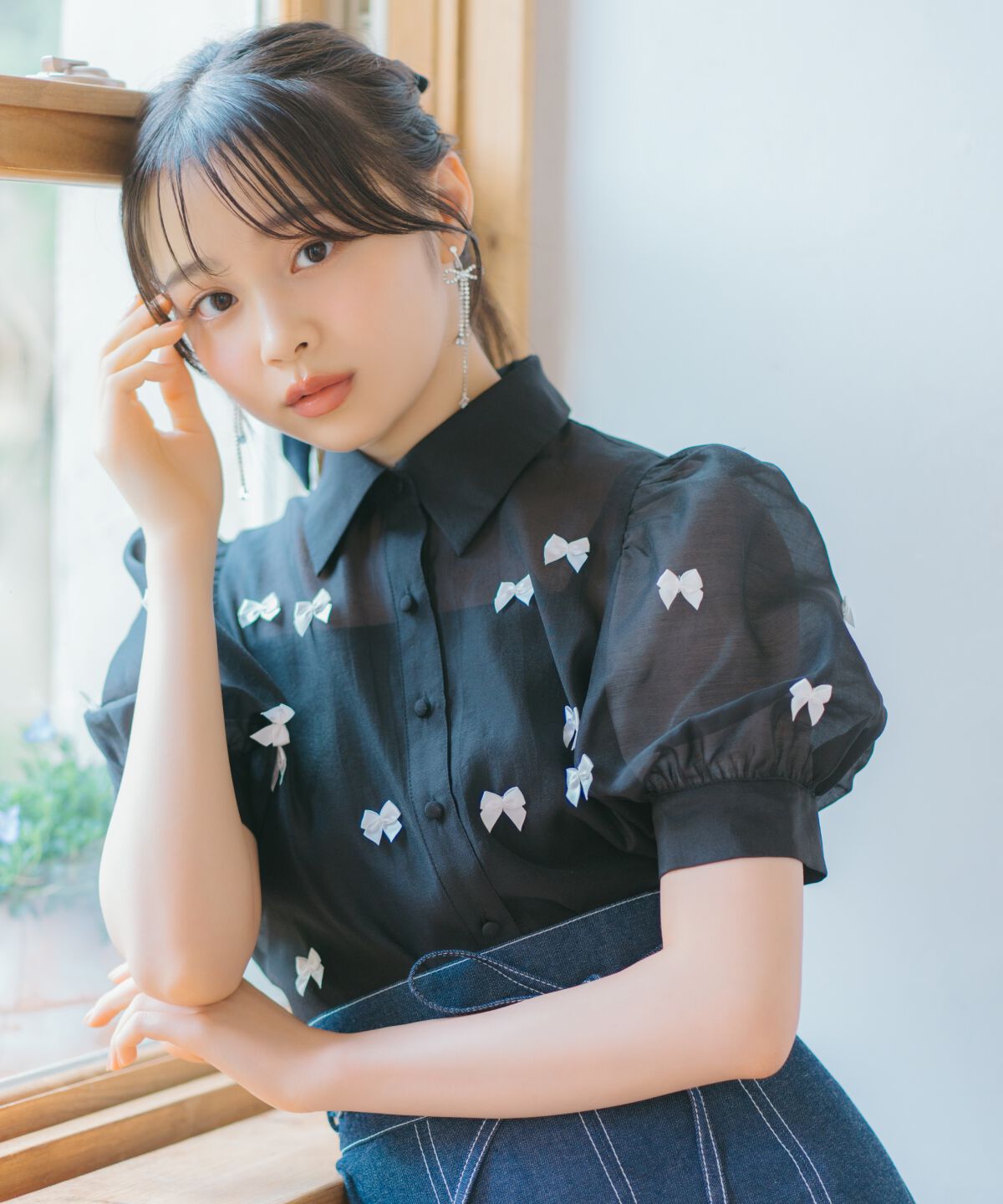 WILLSELECTION「リボンシアーブラウス」|シャツ・ブラウス|ブラック