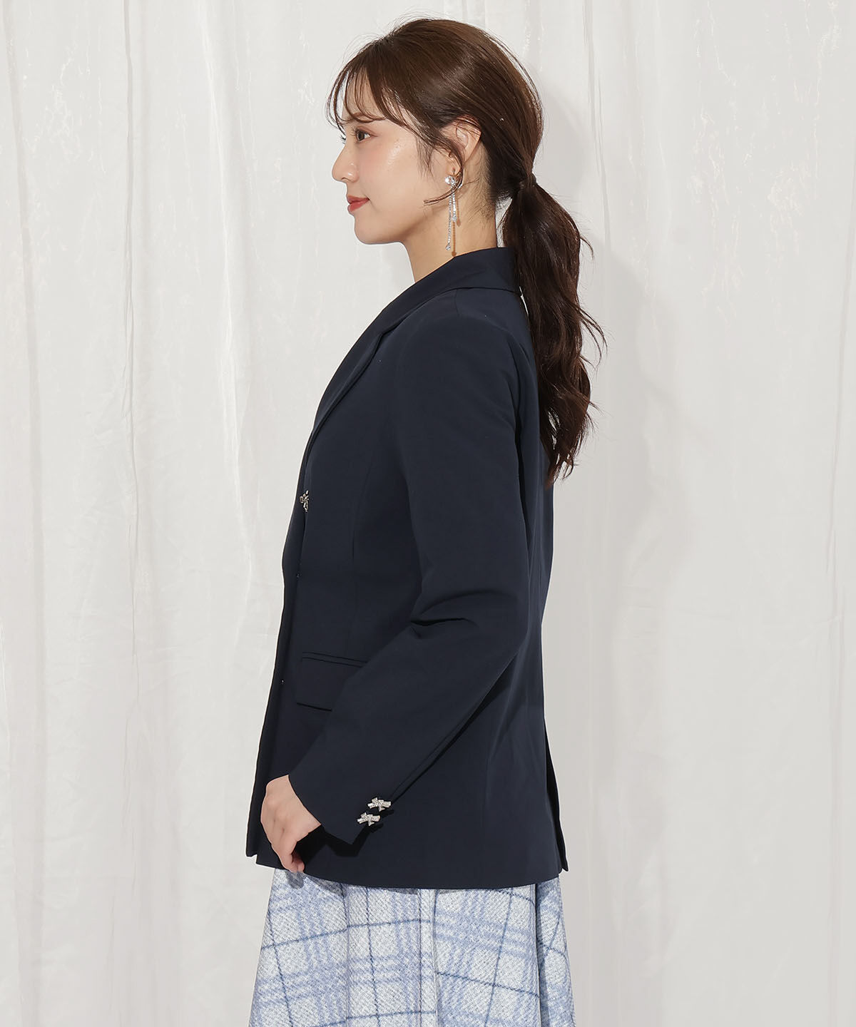 WILLSELECTION「リボンボタンジャケット」|テーラードジャケット|