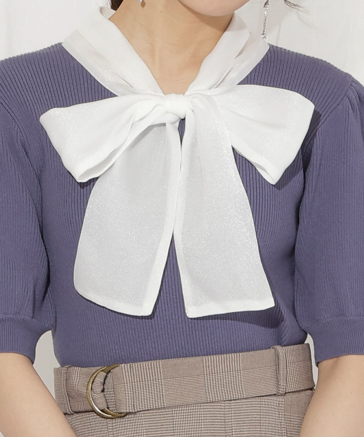 WILLSELECTION「シアーリボンパフニット」|ニット・セーター|