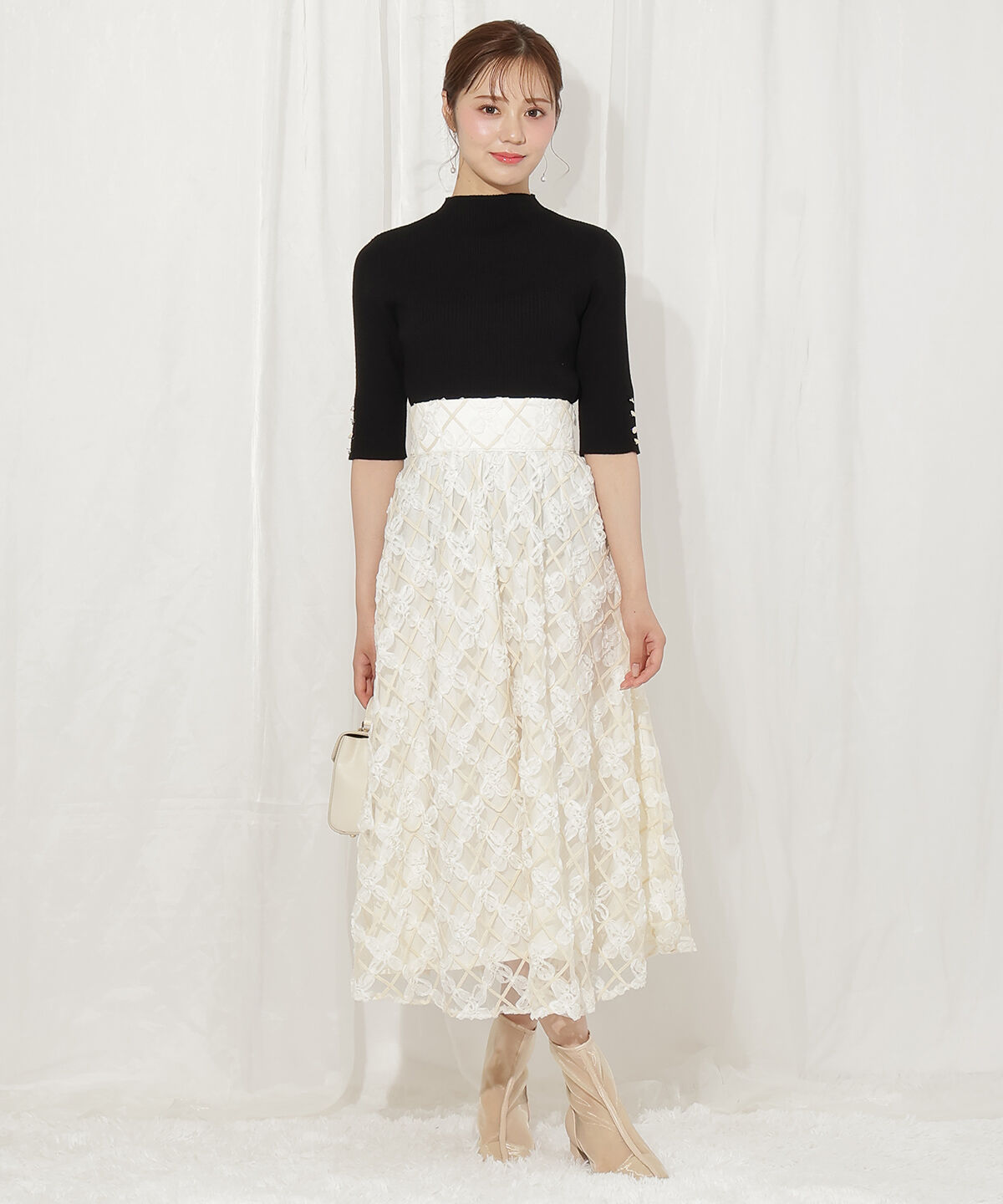 WILLSELECTION「袖口ボタンボトルネックリブニット」|ニット・セーター|