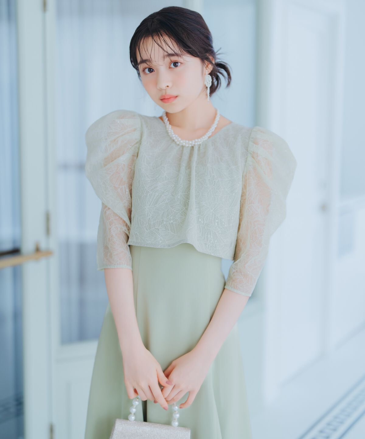 WILLSELECTION「スパンコールレースブラウス&times;マーメイドワンピース」|ドレス|