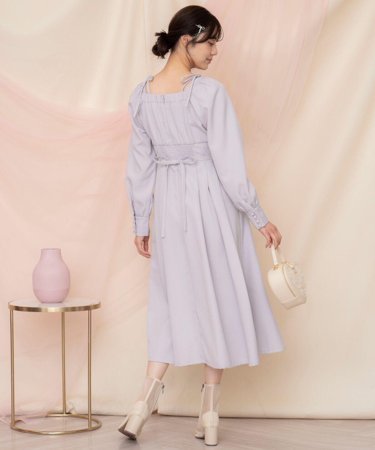 WILLSELECTION「ショルダーリボンタックフレアワンピース」|ワンピース|