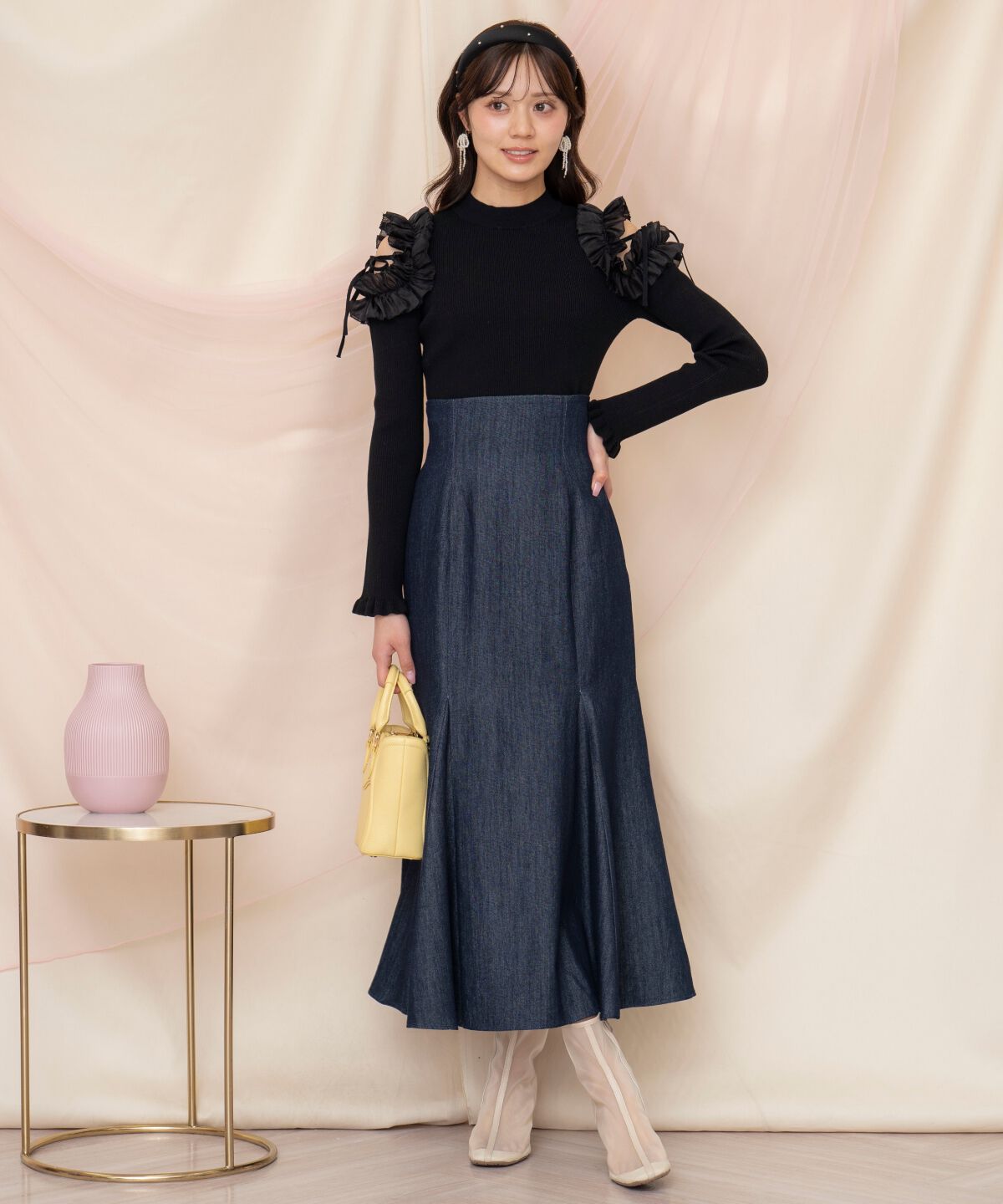 WILLSELECTION「ハイウエストマーメイドスカート」|フレア|