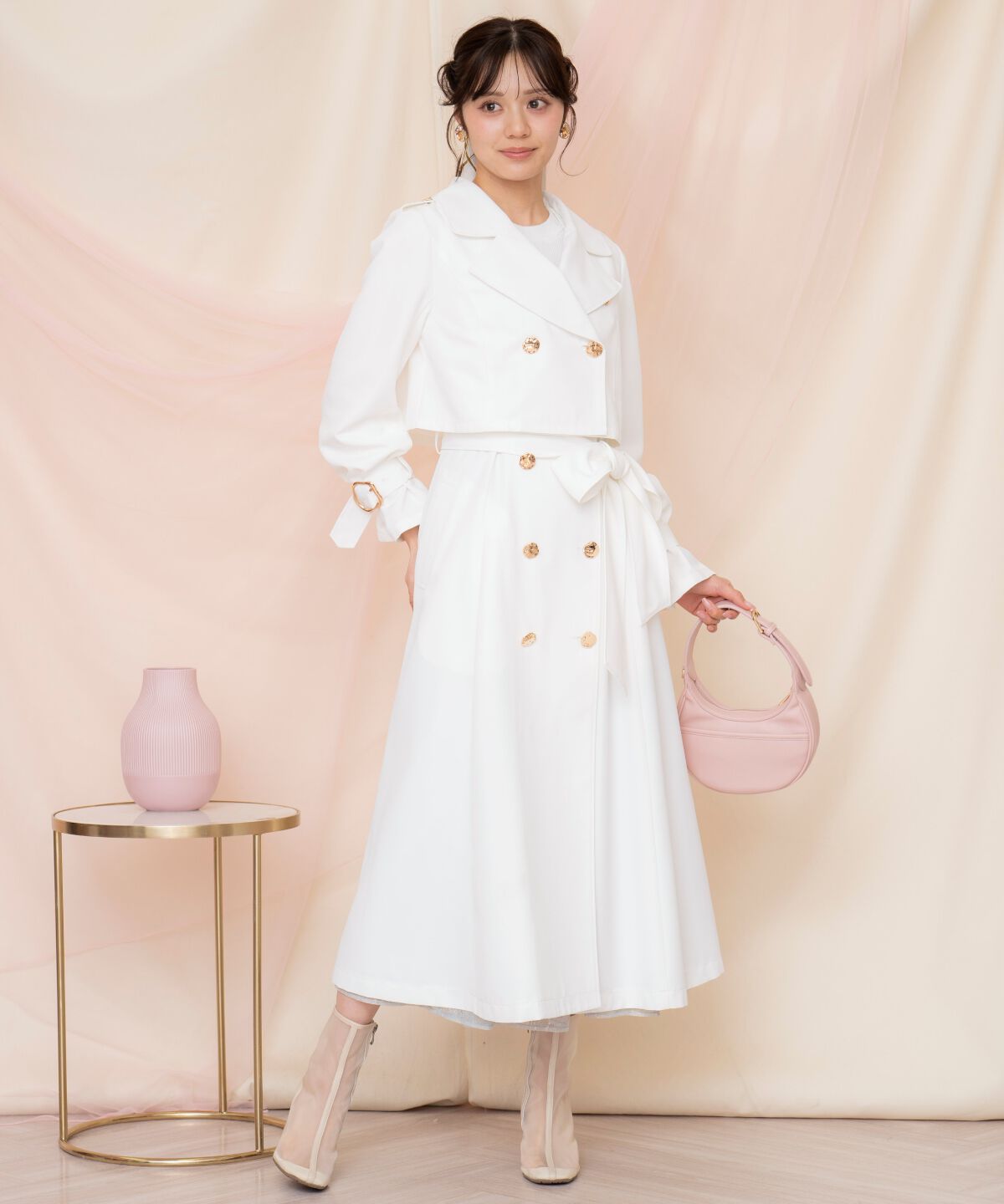 WILLSELECTION「メタリックボタン3WAYトレンチコート」|トレンチコート|オフ