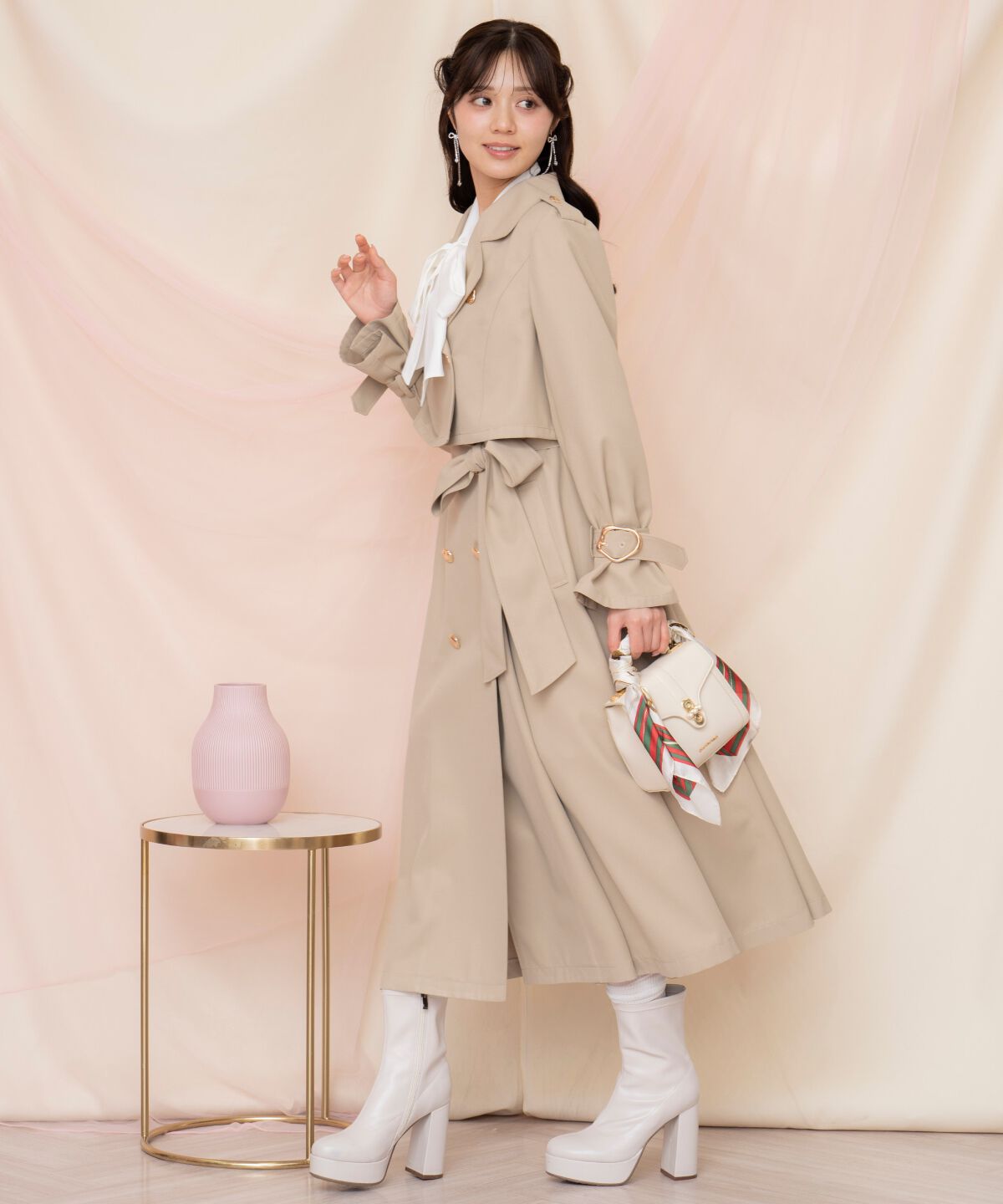 WILLSELECTION「メタリックボタン3WAYトレンチコート」|トレンチコート|