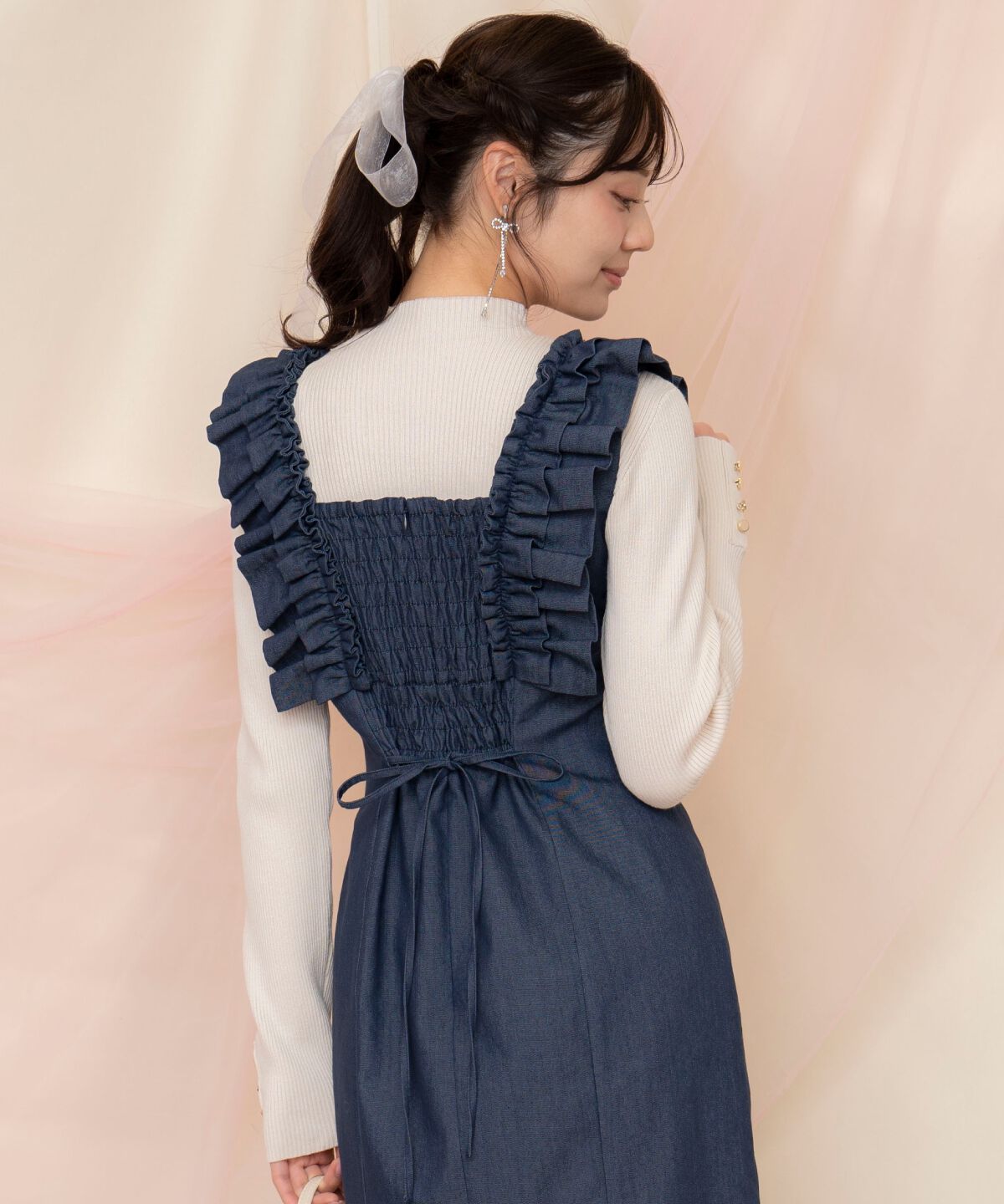 WILLSELECTION「袖口ボタンボトルネックリブニット」|ニット・セーター|