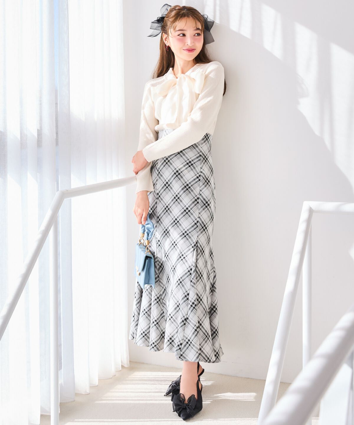 WILLSELECTION「シアーリボンタイプルオーバー」|ニット・セーター|