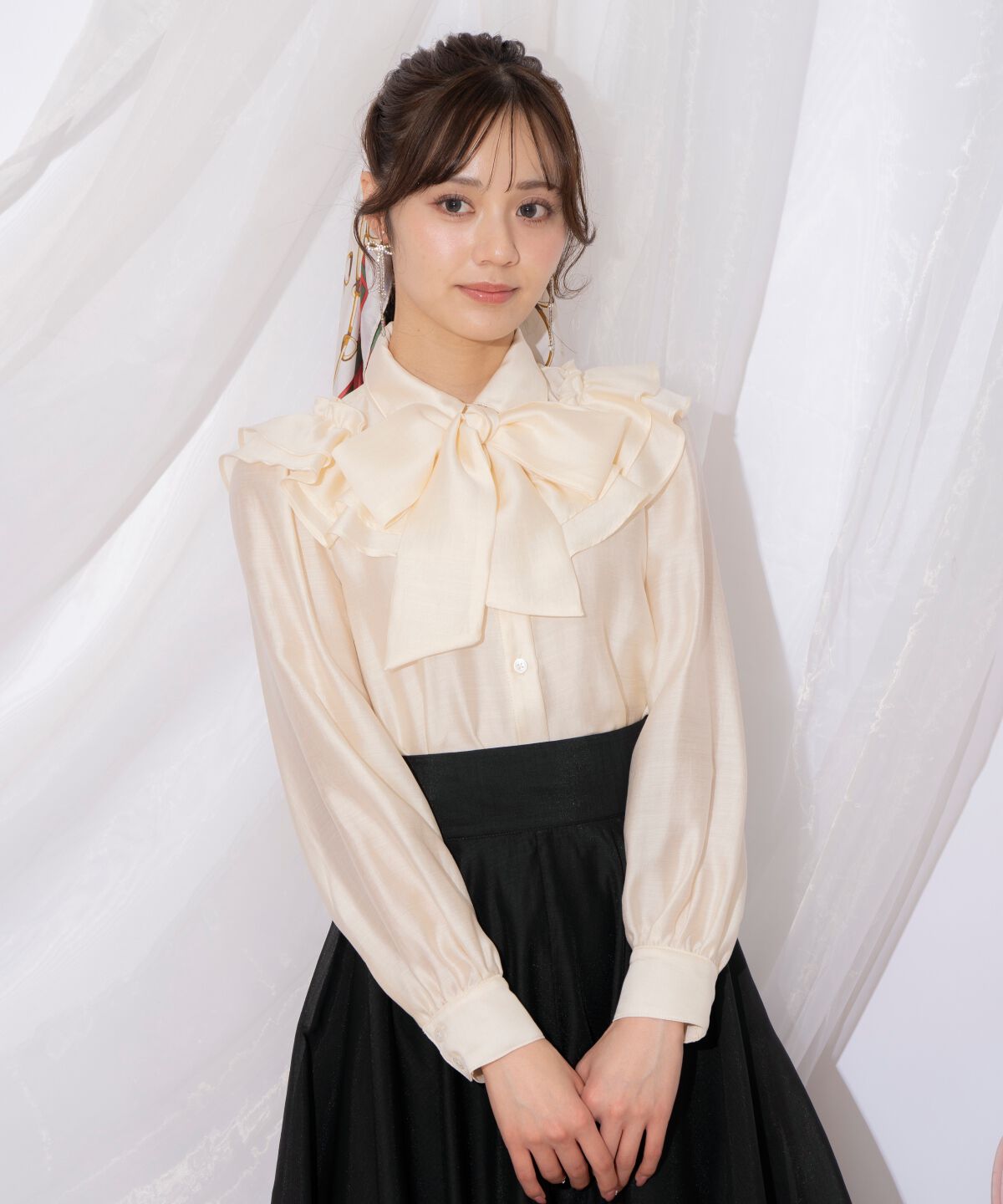 WILLSELECTION「ギャザーフリルボウタイブラウス」|シャツ・ブラウス|