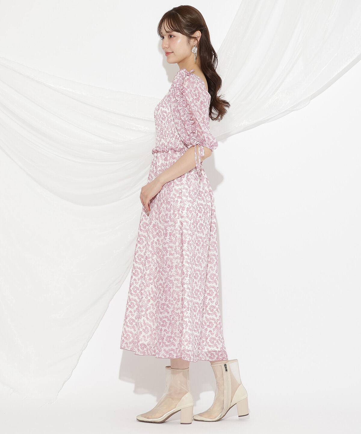 WILLSELECTION「ミニフラワーシャーリングワンピース」|ワンピース|