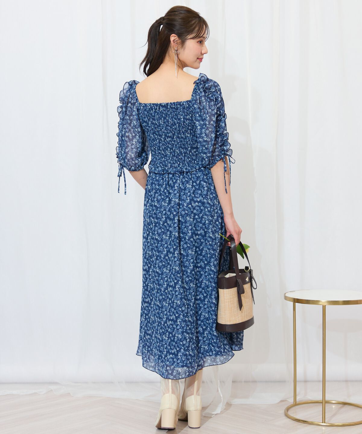 WILLSELECTION「ミニフラワーシャーリングワンピース」|ワンピース|