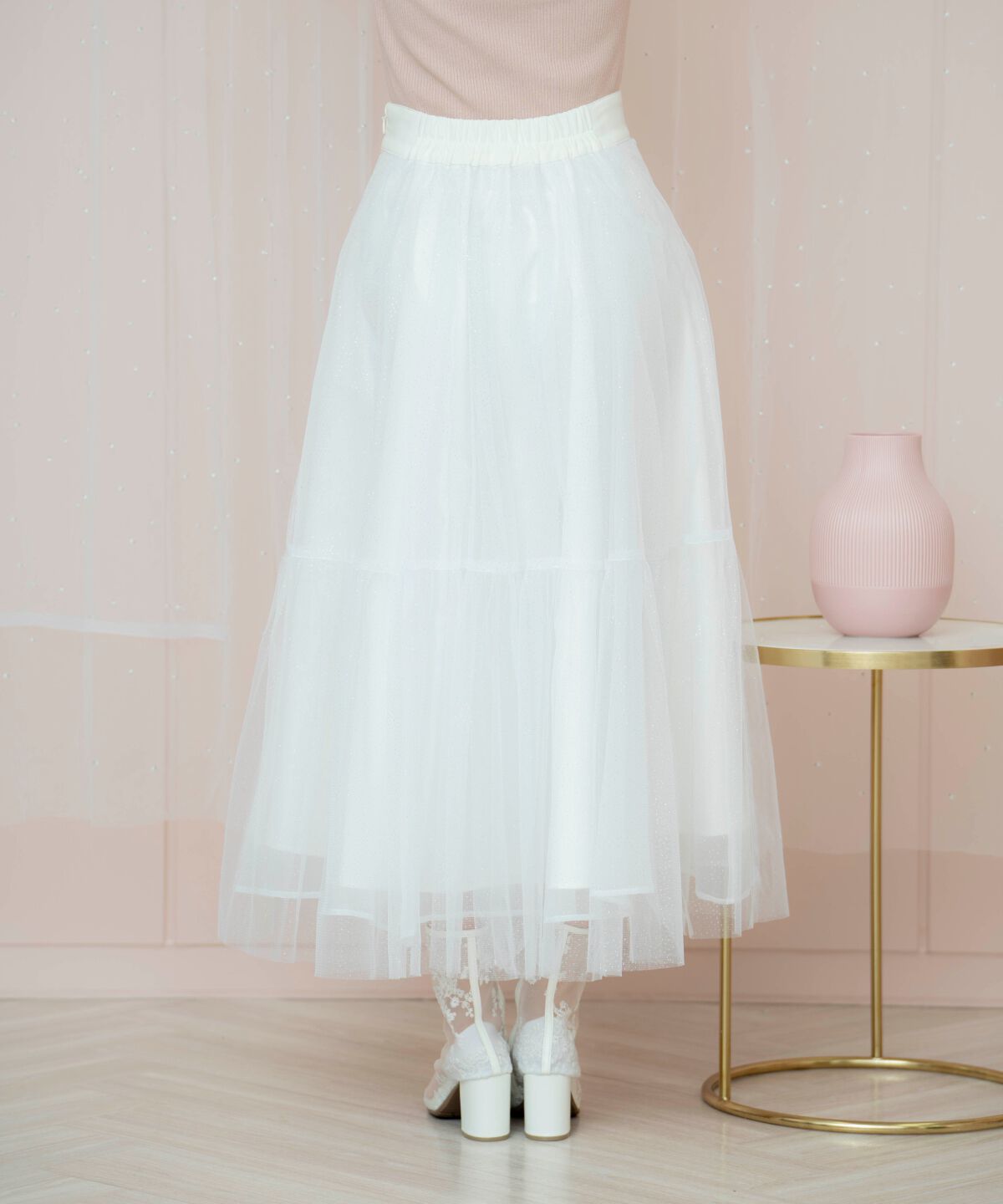 WILLSELECTION「ラメチュールティアードスカート」|フレア|