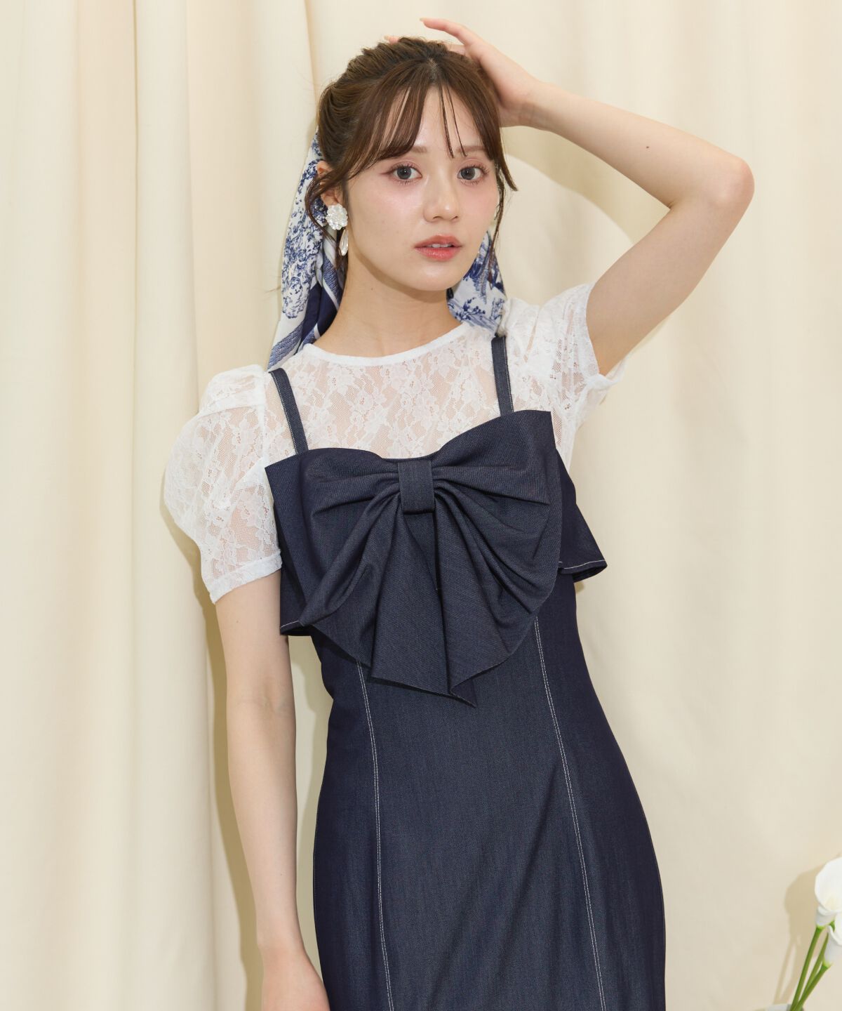 WILLSELECTION「ドレープリボンマーメイドジャンスカ」|ワンピース|