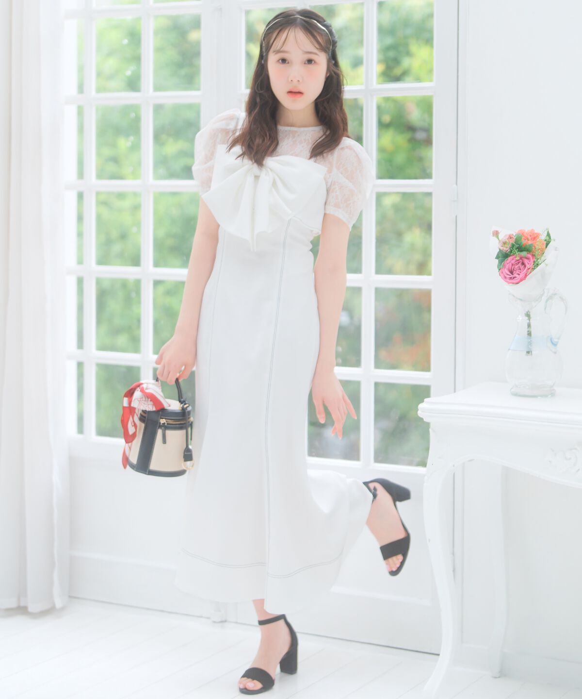 WILLSELECTION「ドレープリボンマーメイドジャンスカ」|ワンピース|