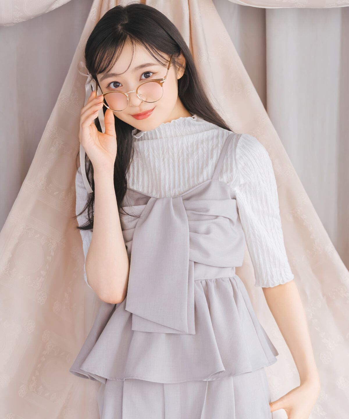 WILLSELECTION「リボンペプラムビスチェ」|その他|ピンク