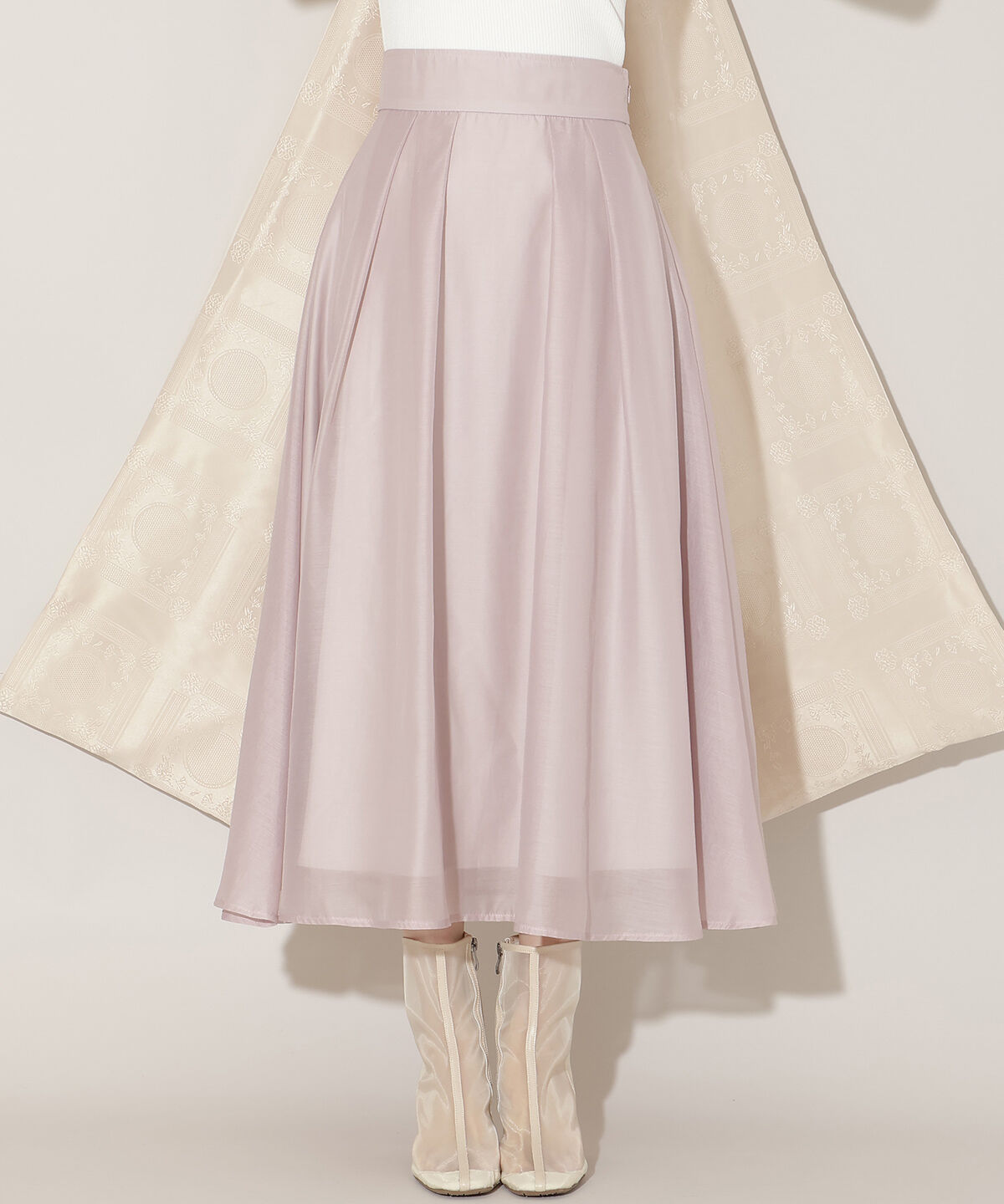 WILLSELECTION「オーガンジータックフレアスカート」|フレア|