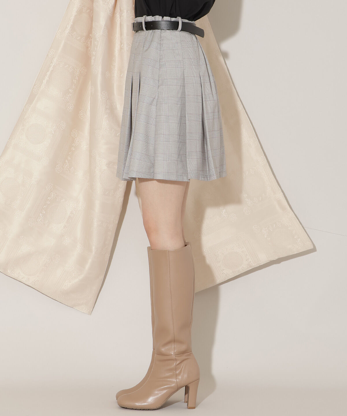 WILLSELECTION「ベルト付きプリーツミニスカート」|スカート|