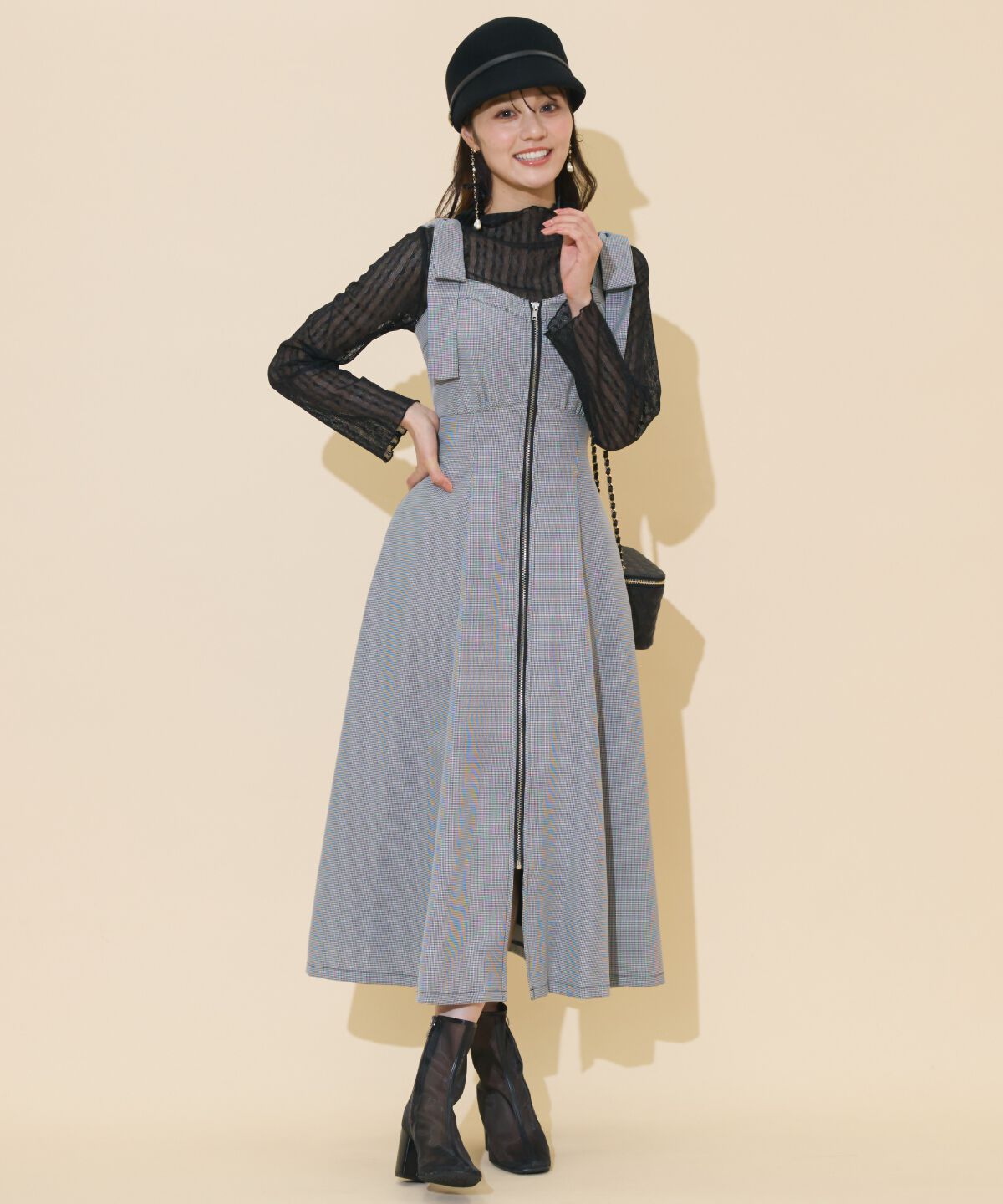 WILLSELECTION「ショルダーリボンフロントZIPワンピース」|ワンピース|