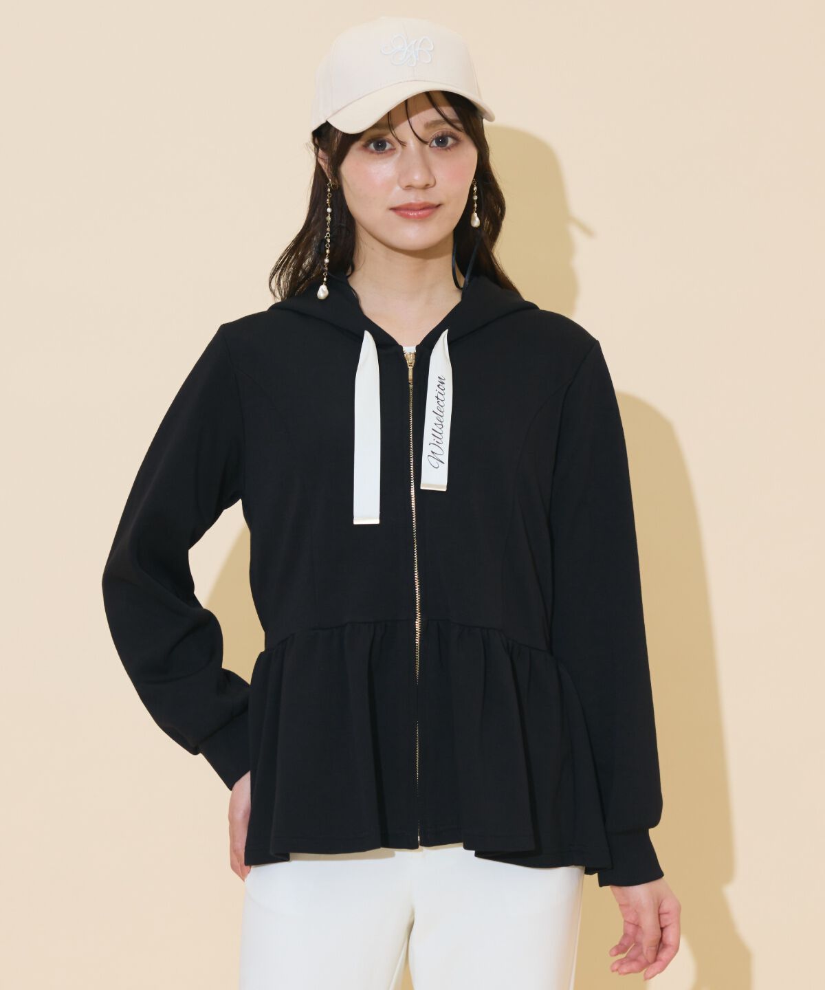 WILLSELECTION「ペプラムパーカー」|パーカー|