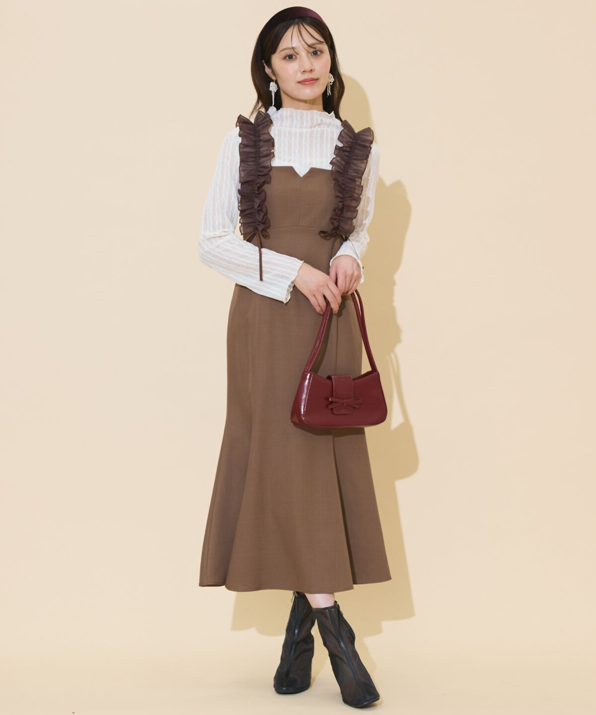 WILLSELECTION「フリルショルダーマーメイドワンピース」|ワンピース|